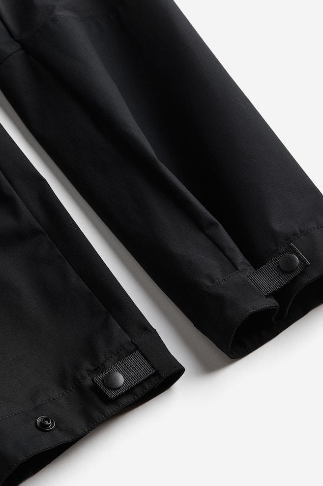 Water-repellent outdoor trousers - Black/Dark khaki green - 7