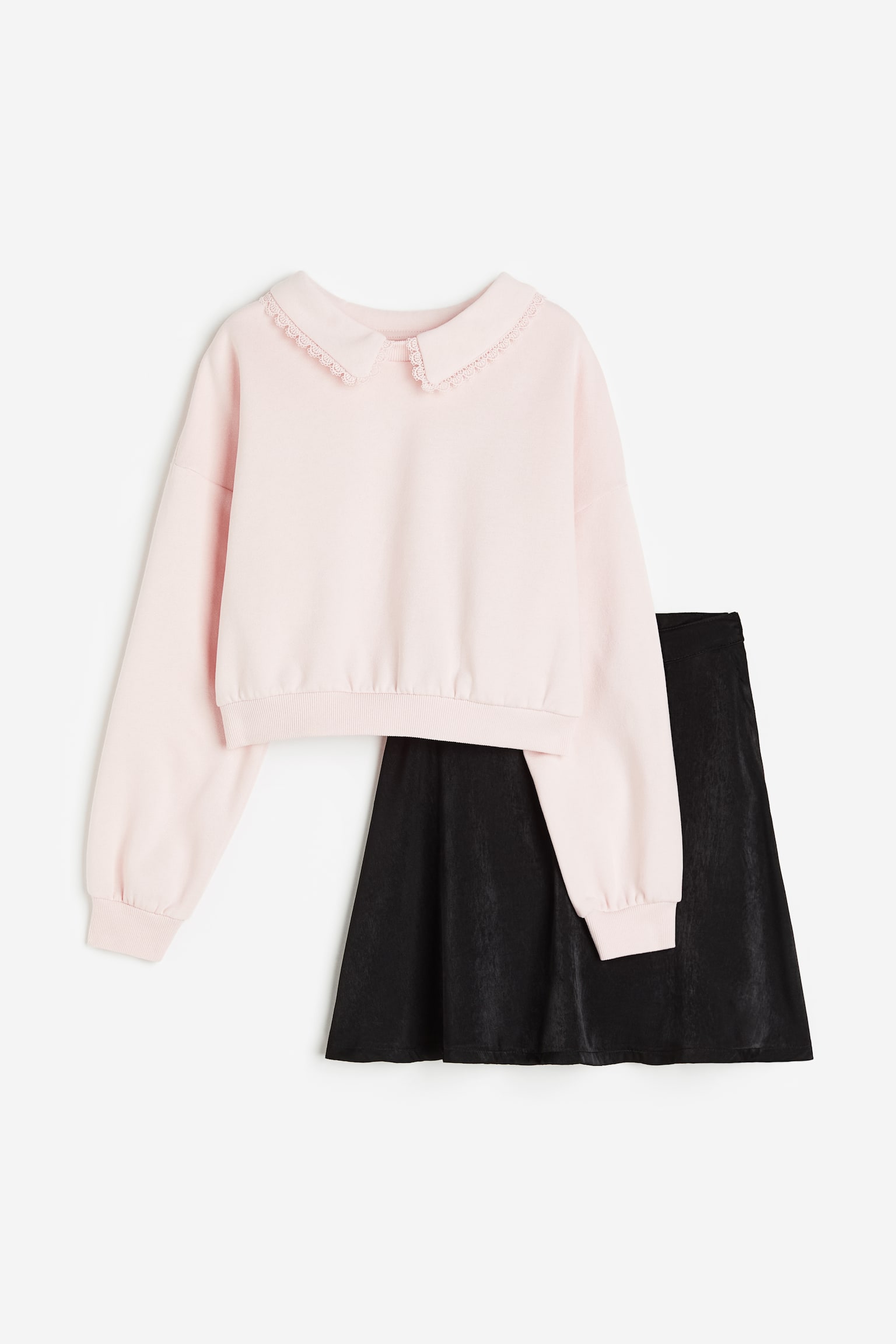 Sweater & Skirt Set - Light pink/Black/Dark blue/New York - 1