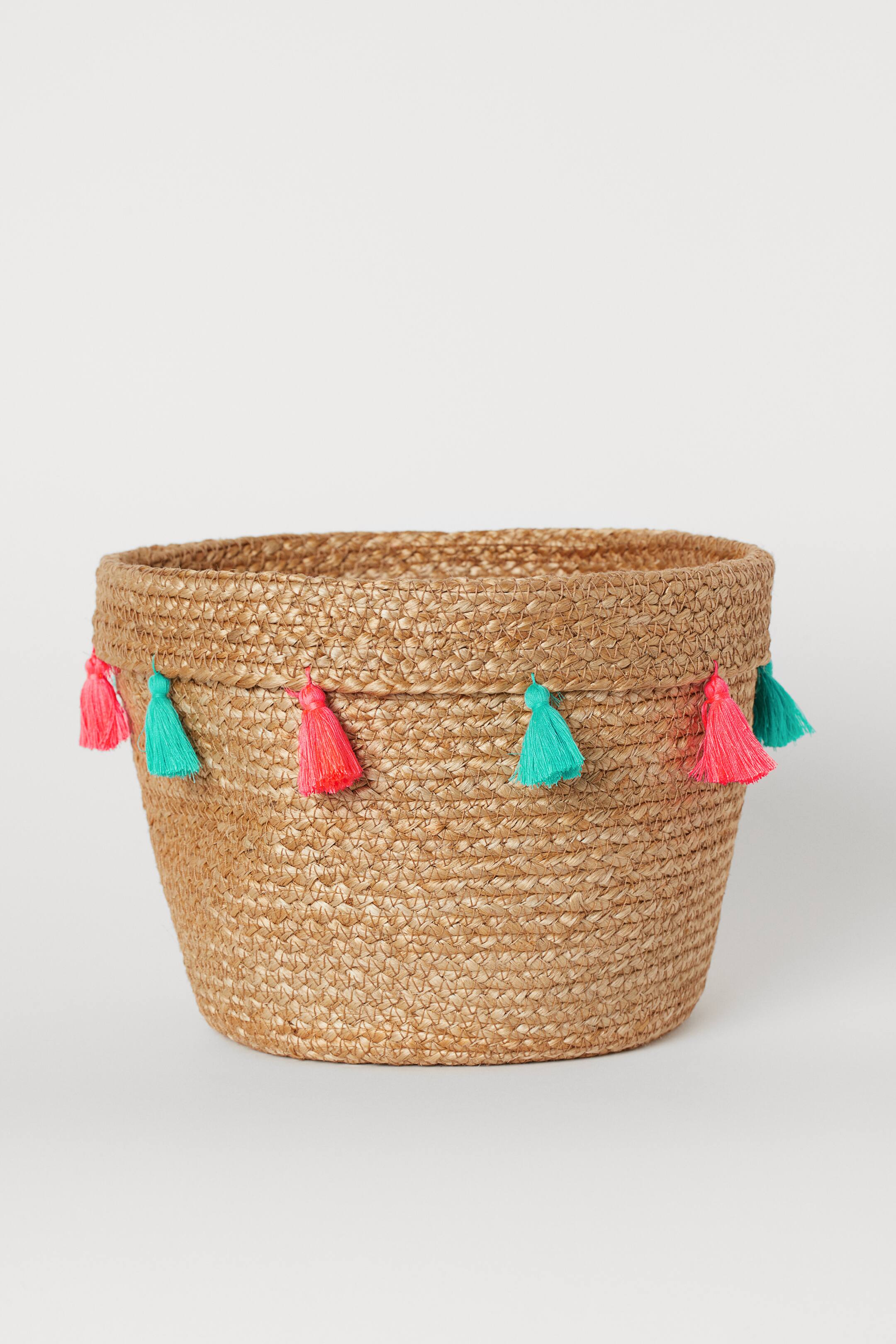 View larger image: Tasselled storage basket - Beige/Jute - Home All | H&M IE 1