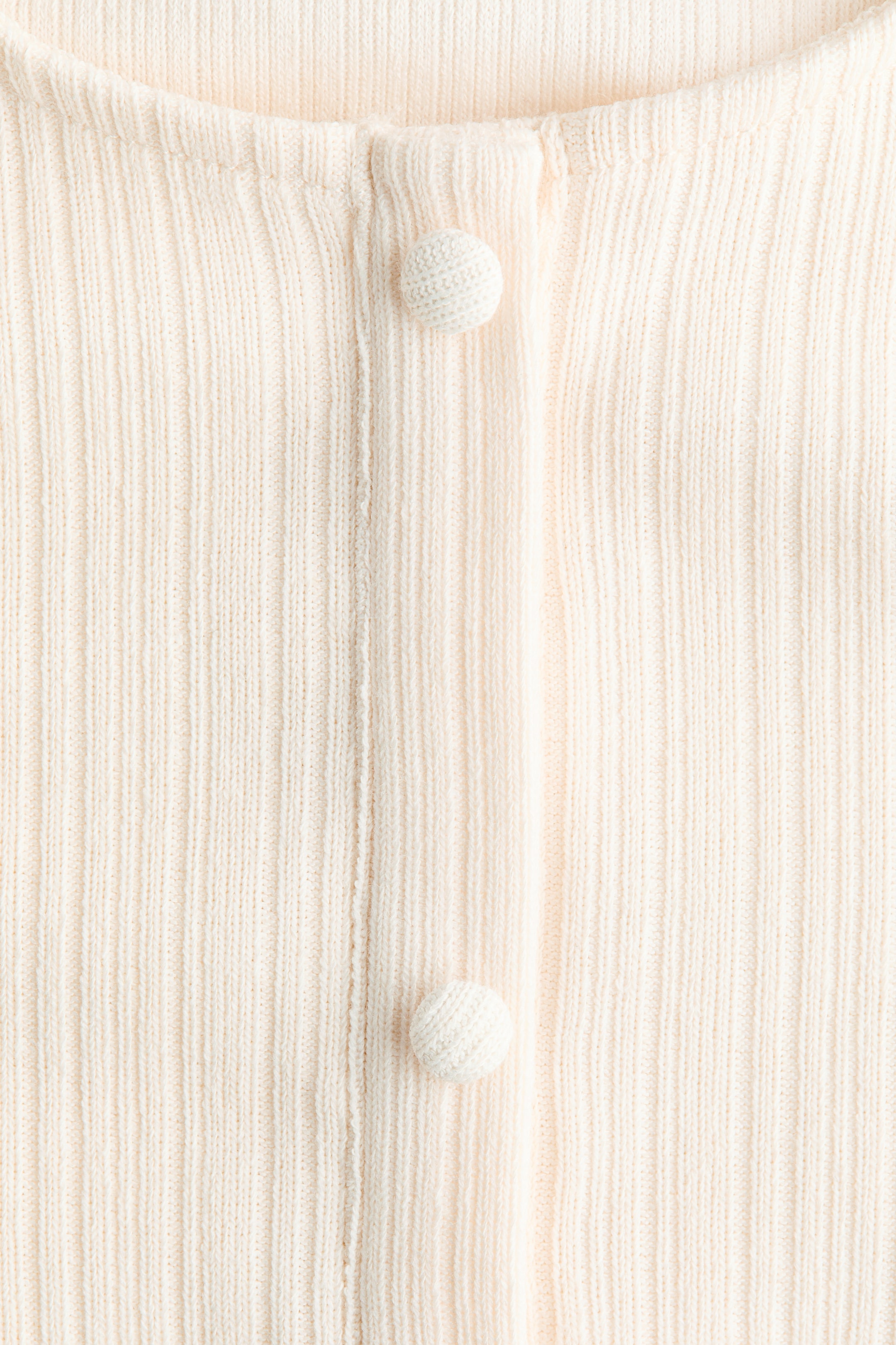 View larger image: Rib-knit peplum cardigan - Cream - Ladies | H&M SG 2