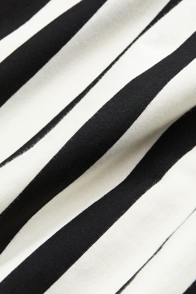 Cotton T-shirt dress - White/Black striped/Black/Light pink/Light apricot/dc/dc/dc - 3