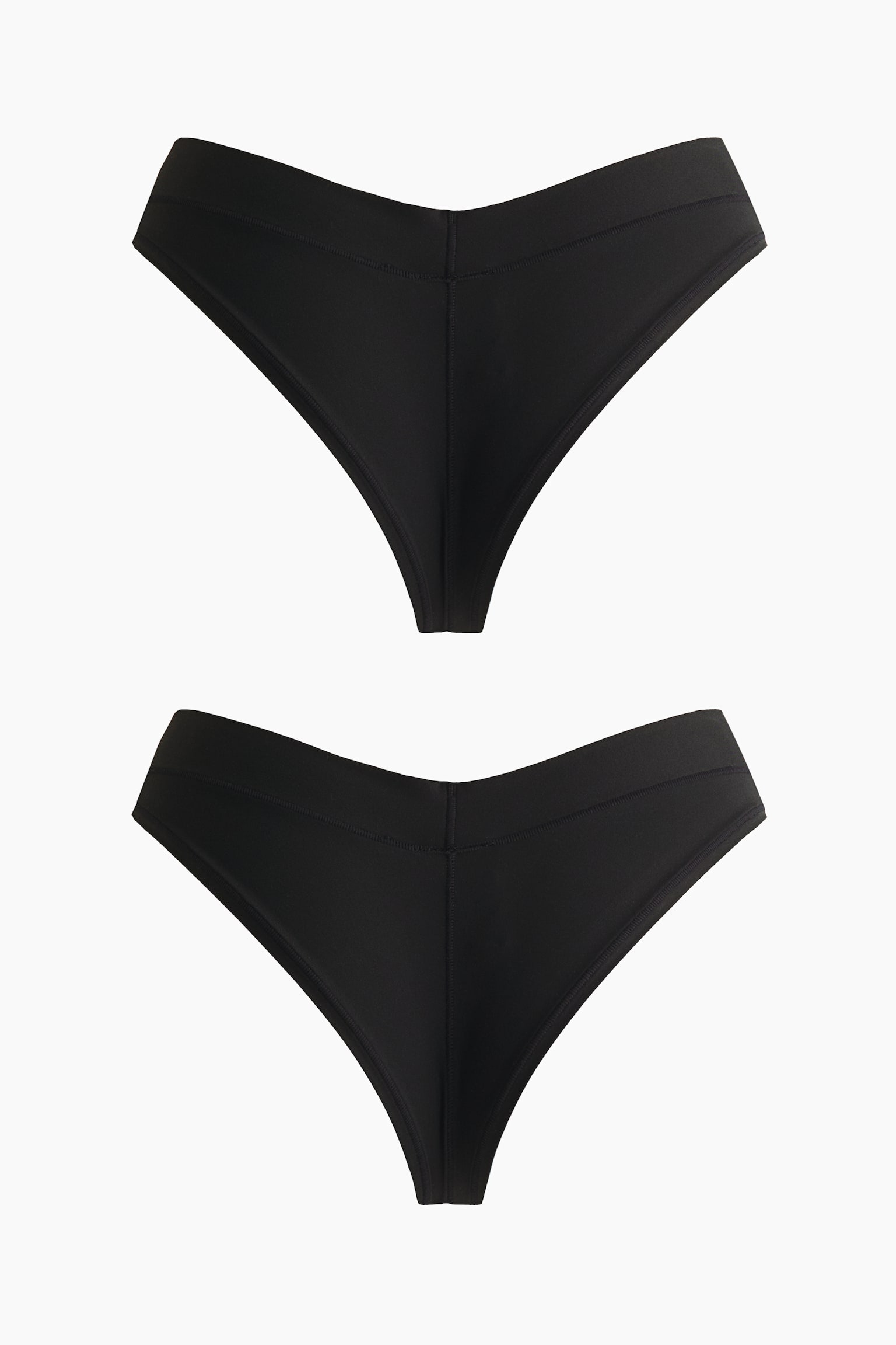 Трусы-бразилиана, микрофибра, 2 шт. — H&M, цвет: Чёрный — фото 5