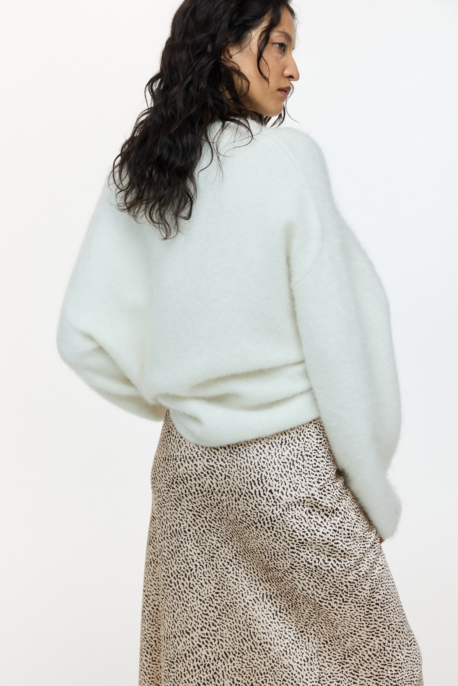 Midi skirt - Light beige/Patterned/Black/Zebra print/Gold-coloured/Black/Light beige/Zebra print/Black/Spotted/Dark brown/Spotted/Light beige/Leopard print - 4