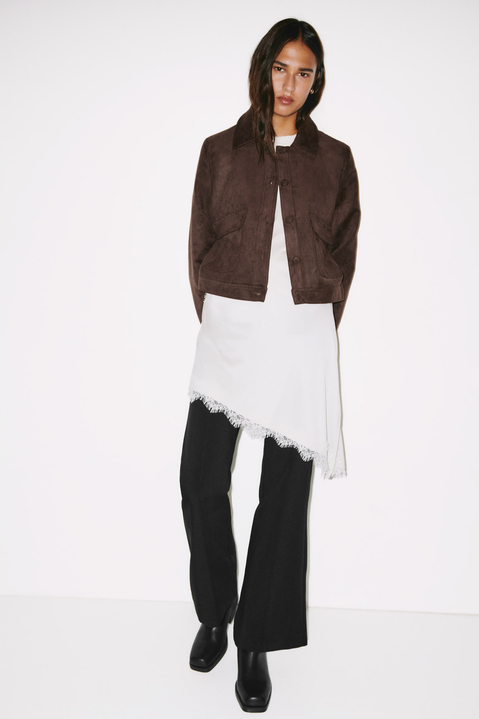 Jacket - Dark brown/Beige - 1