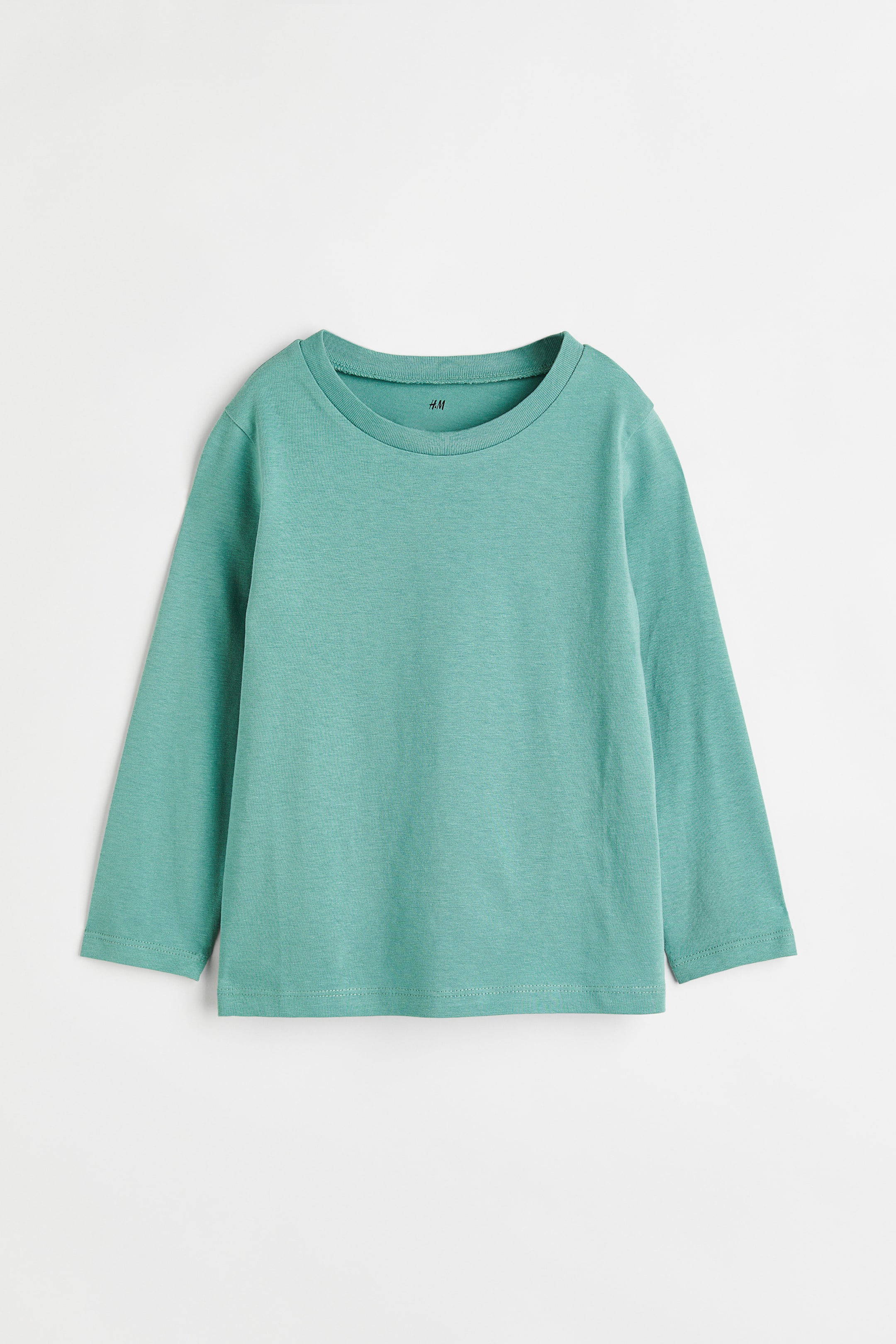 View larger image: Long-sleeved T-shirt - Green - Kids | H&M GB 1