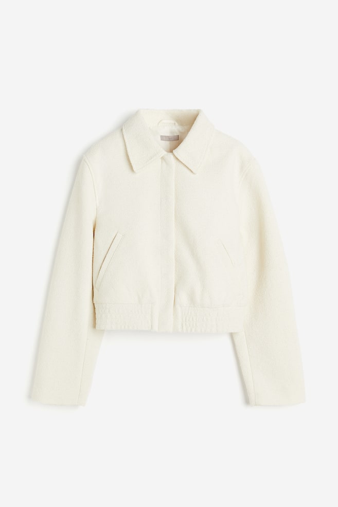 Bouclé jacket - Cream/Cream/Checked - 2