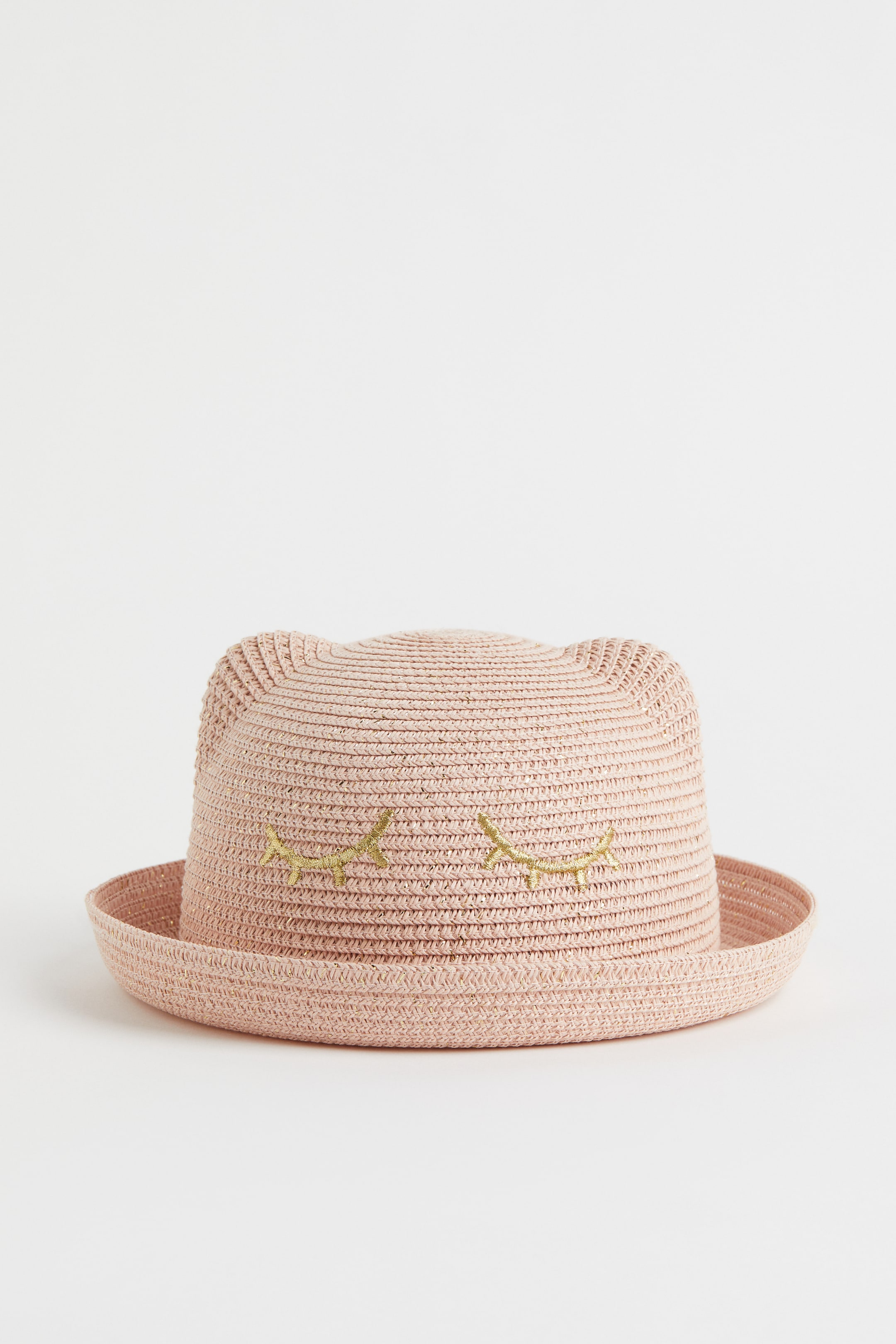 View larger image: Ear-topped Straw Hat - Light pink - Kids | H&M US 1