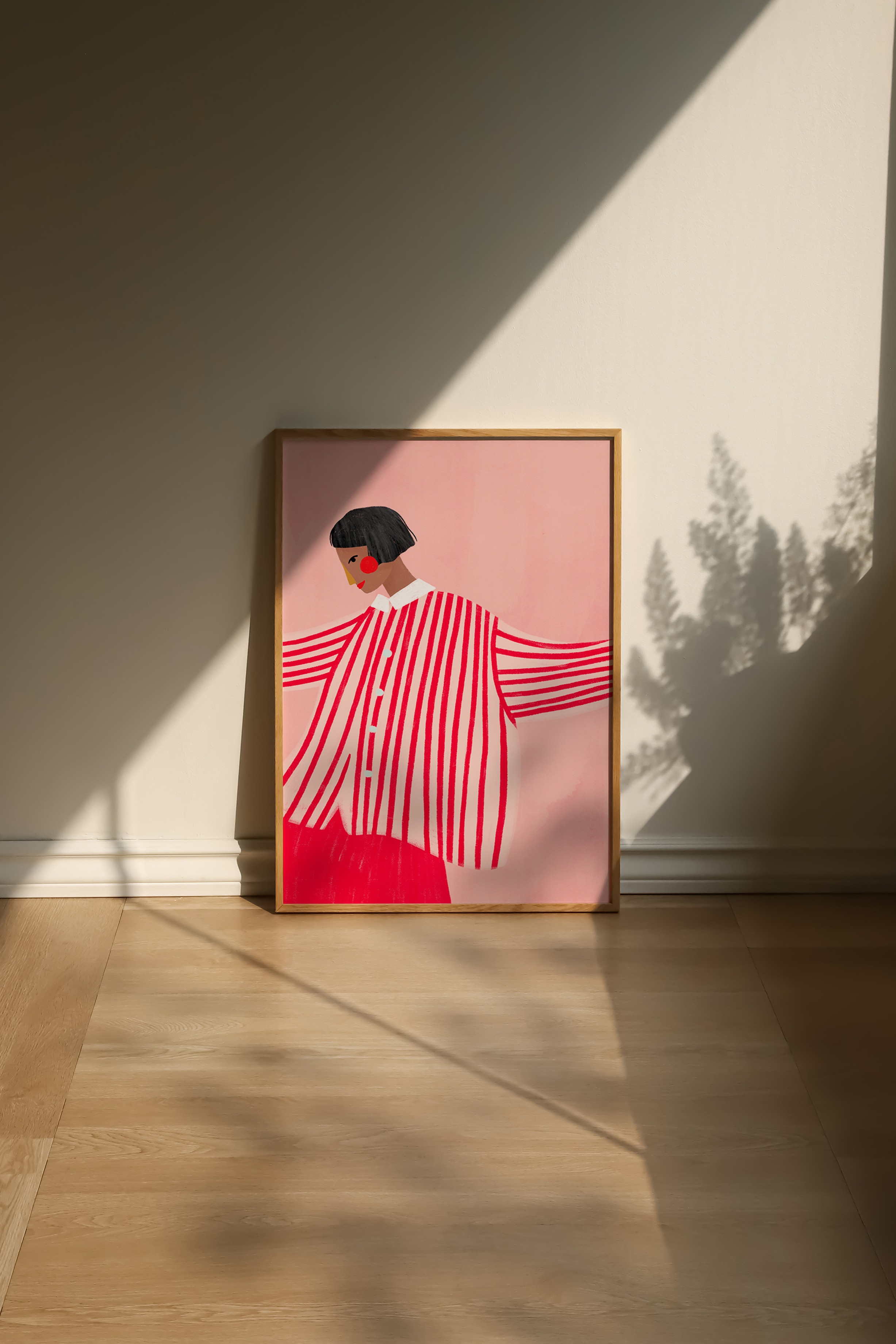 Bea Muller - The Woman With The Red Stripes - Flerfarvet