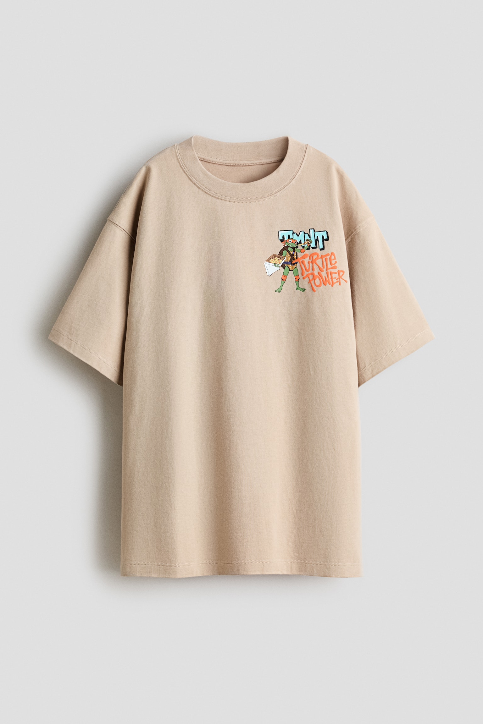 T-shirt i bomuld med tryk - Gråbeige/TMNT/Sort/PlayStation/Hvid/Garfield/Klar blå/PlayStation/Grøn/Garfield/Hvid/Garfield/Lyseblå/The Simpsons/Hvid/The Simpsons/Hvid/PlayStation