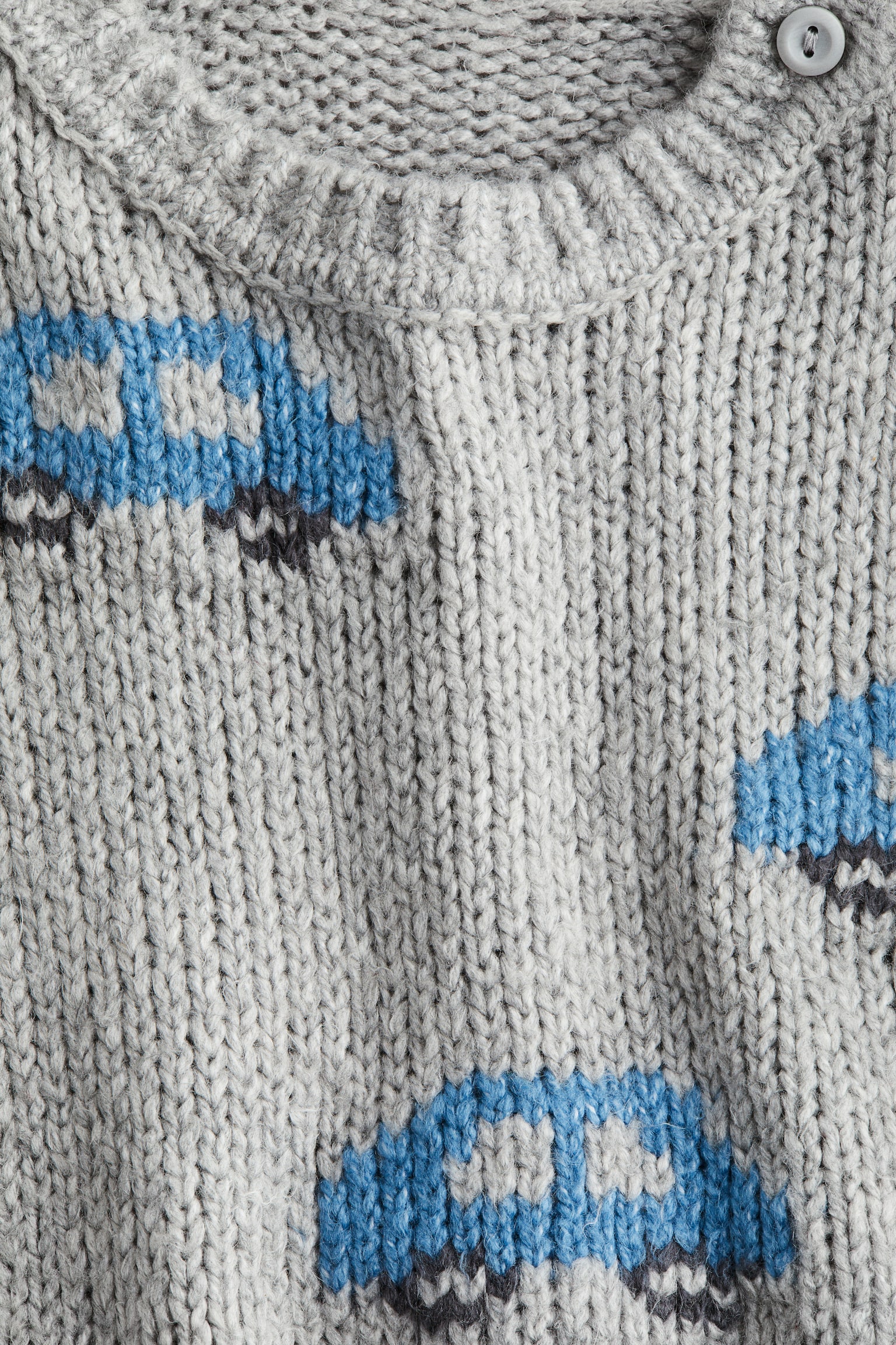 Svetr z žakárového úpletu - Světle šedá/Auta/Světle béžová/jedličky - 2