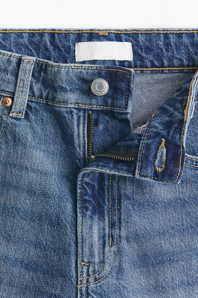 High-Waist Denim Shorts-Denim blue - 4