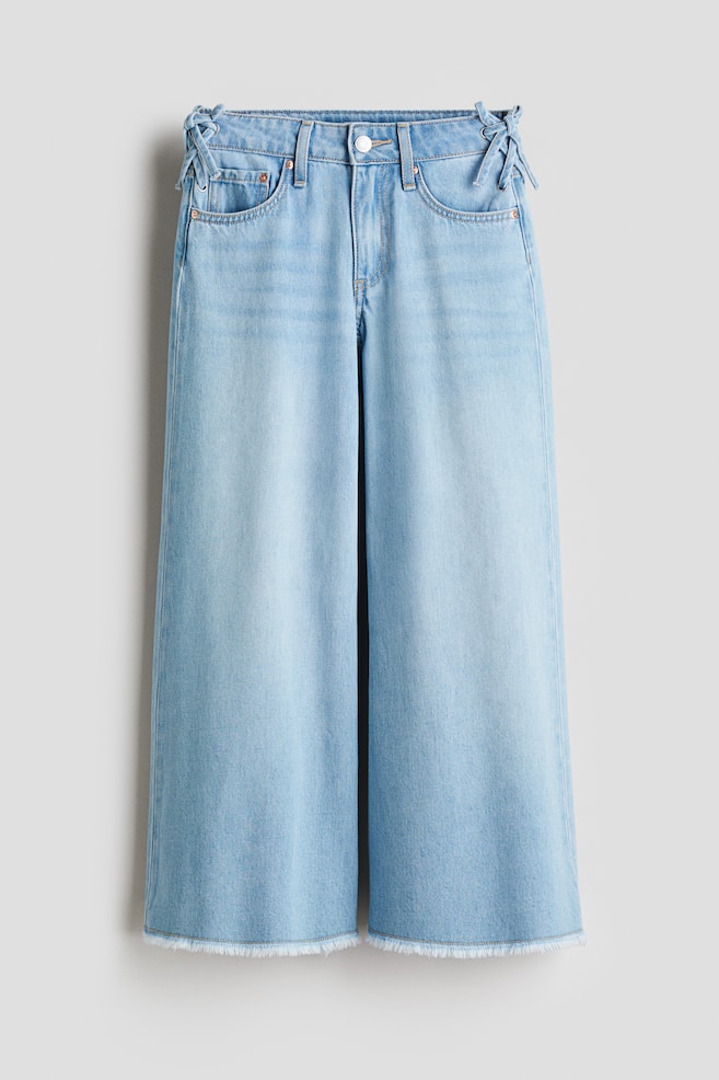 Wide-leg jeans - Light denim blue/Ties/Denim blue/Gradient - 1