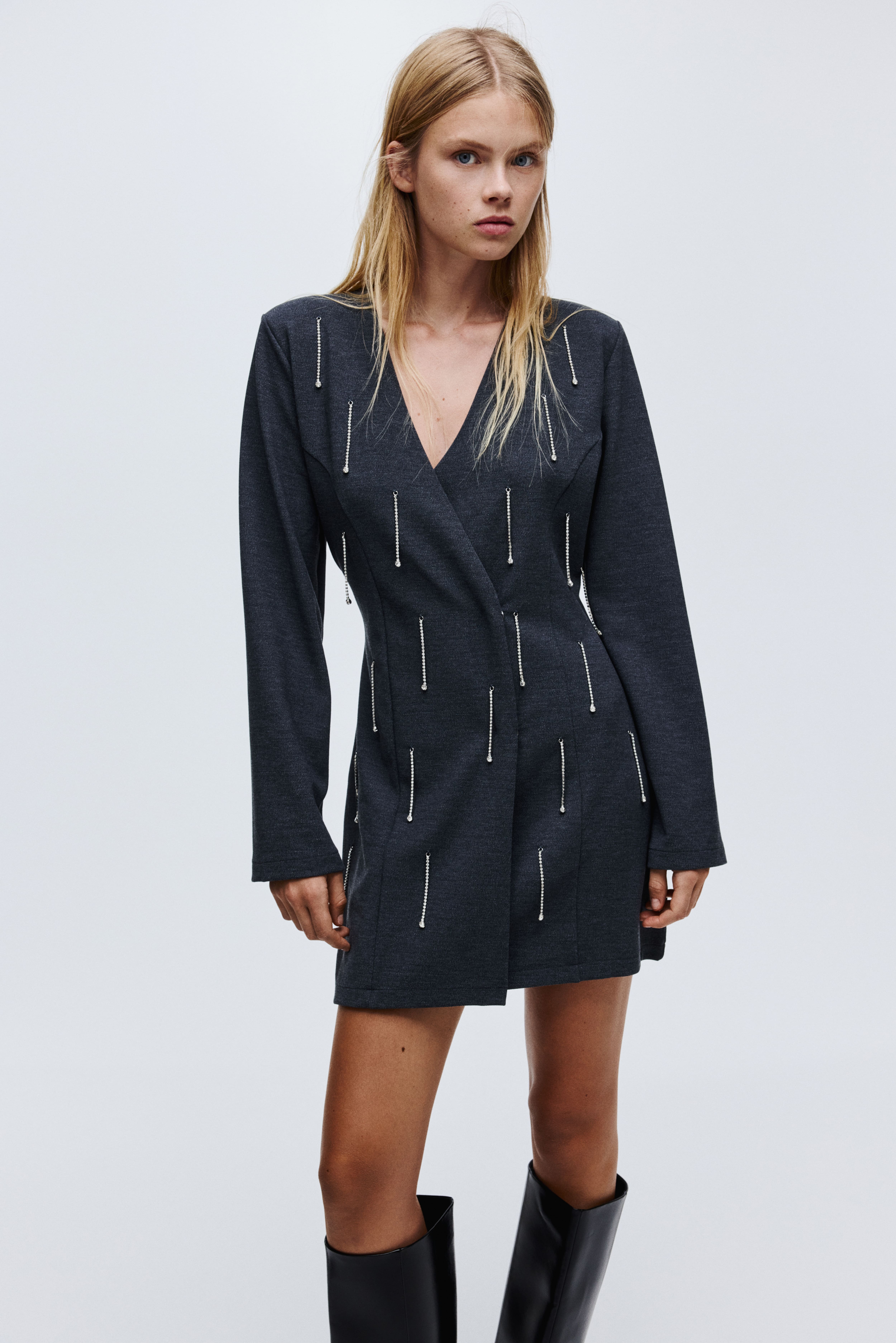Rhinestone-Embellished Dress