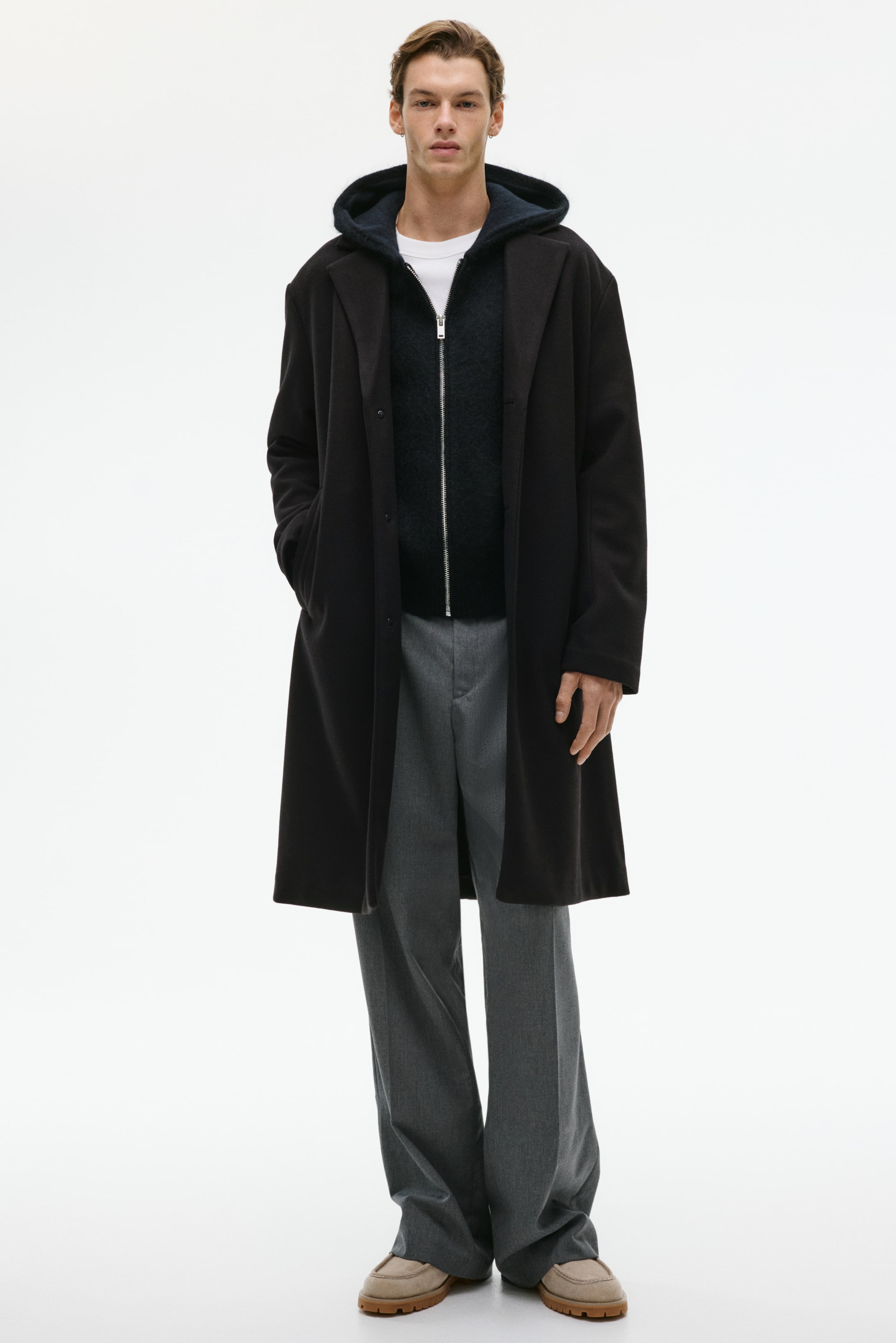 拡大画像を表示: シングルブレストコート - Black - Men | H&M JP 1