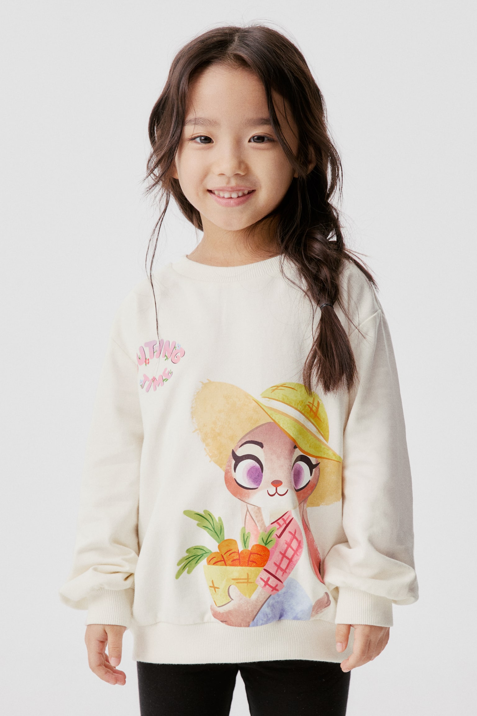 プリントデザインスウェットシャツ - ホワイト／ズートピア/ライトグレー／ズートピア/ライトブルー／ズートピア - 1