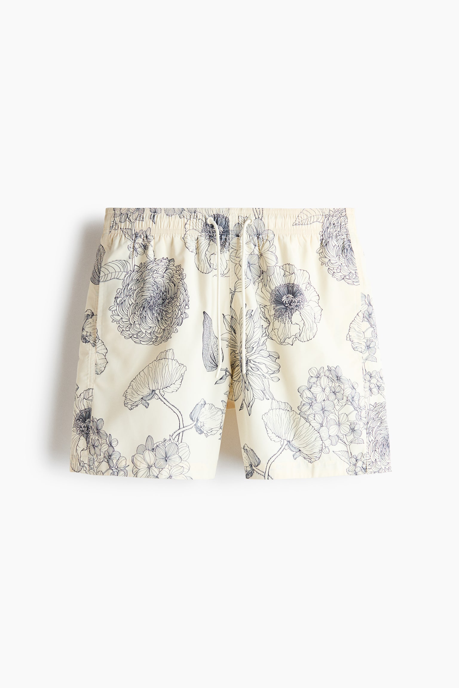 Patterned swim shorts - Cream/floral/Light blue/patterned/Dark gray/floral/Brown/patterned - 1