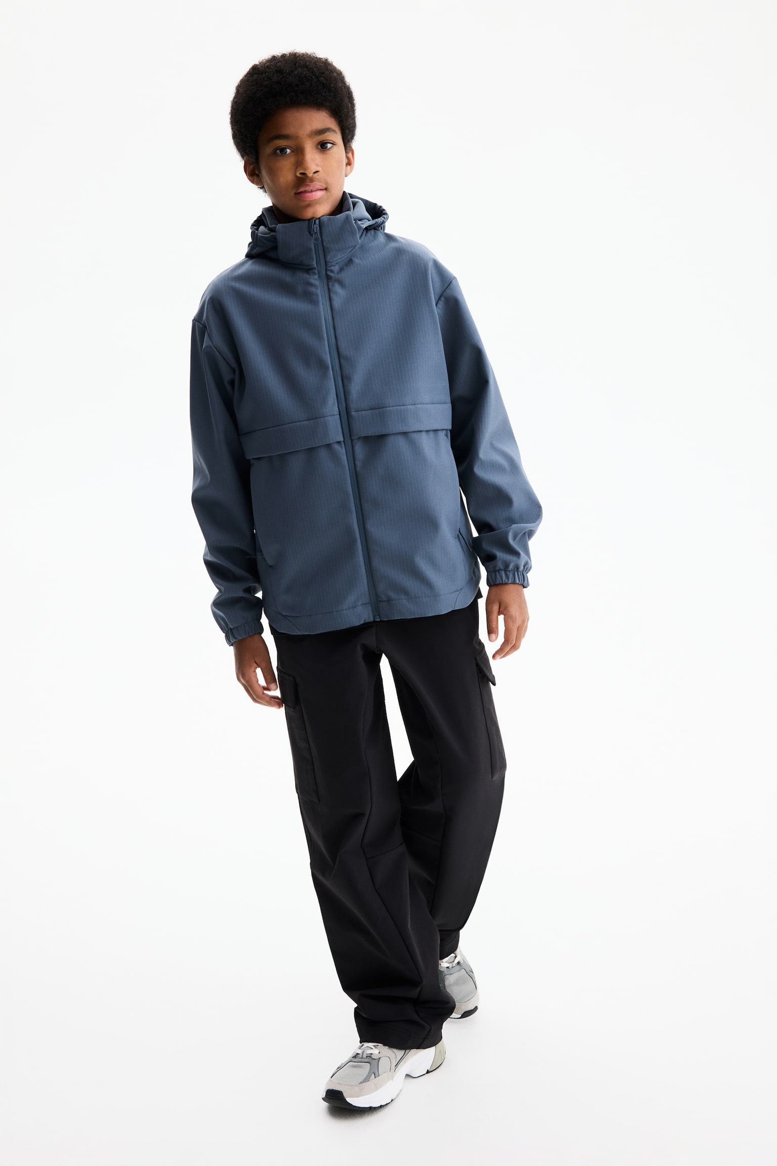 Water-repellent softshell jacket - Steel blue/Black - 8