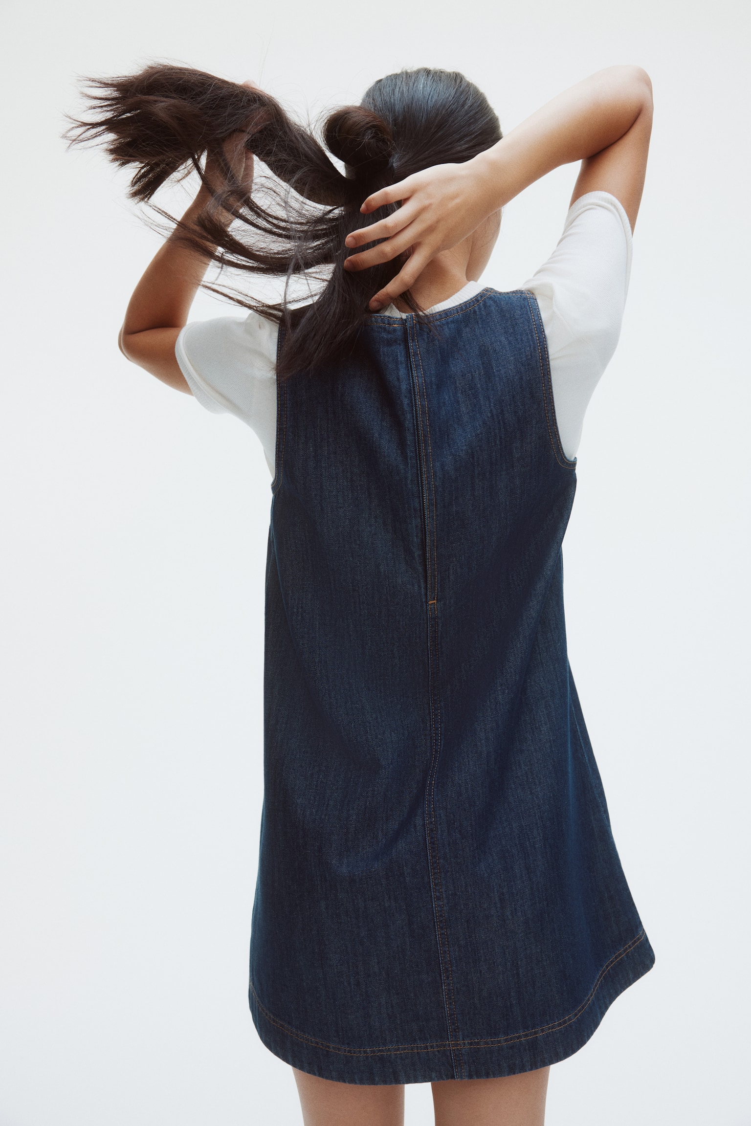 슬리브리스 시프트 드레스 - 다크 데님 블루 - 6