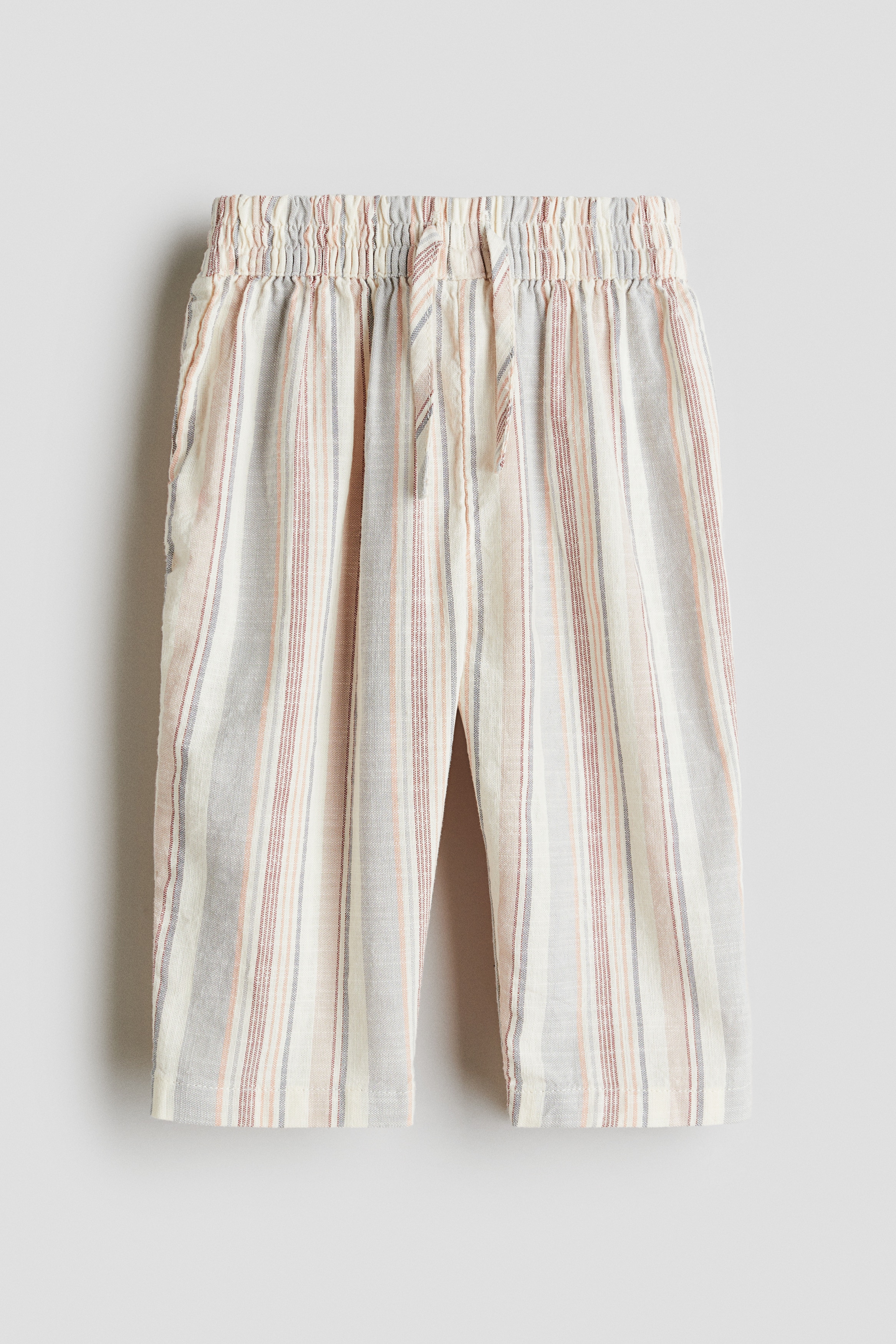 Cotton Pants - Beige/Stripe/Khaki green/Dark red/Dogtooth pattern/Light dusty brown