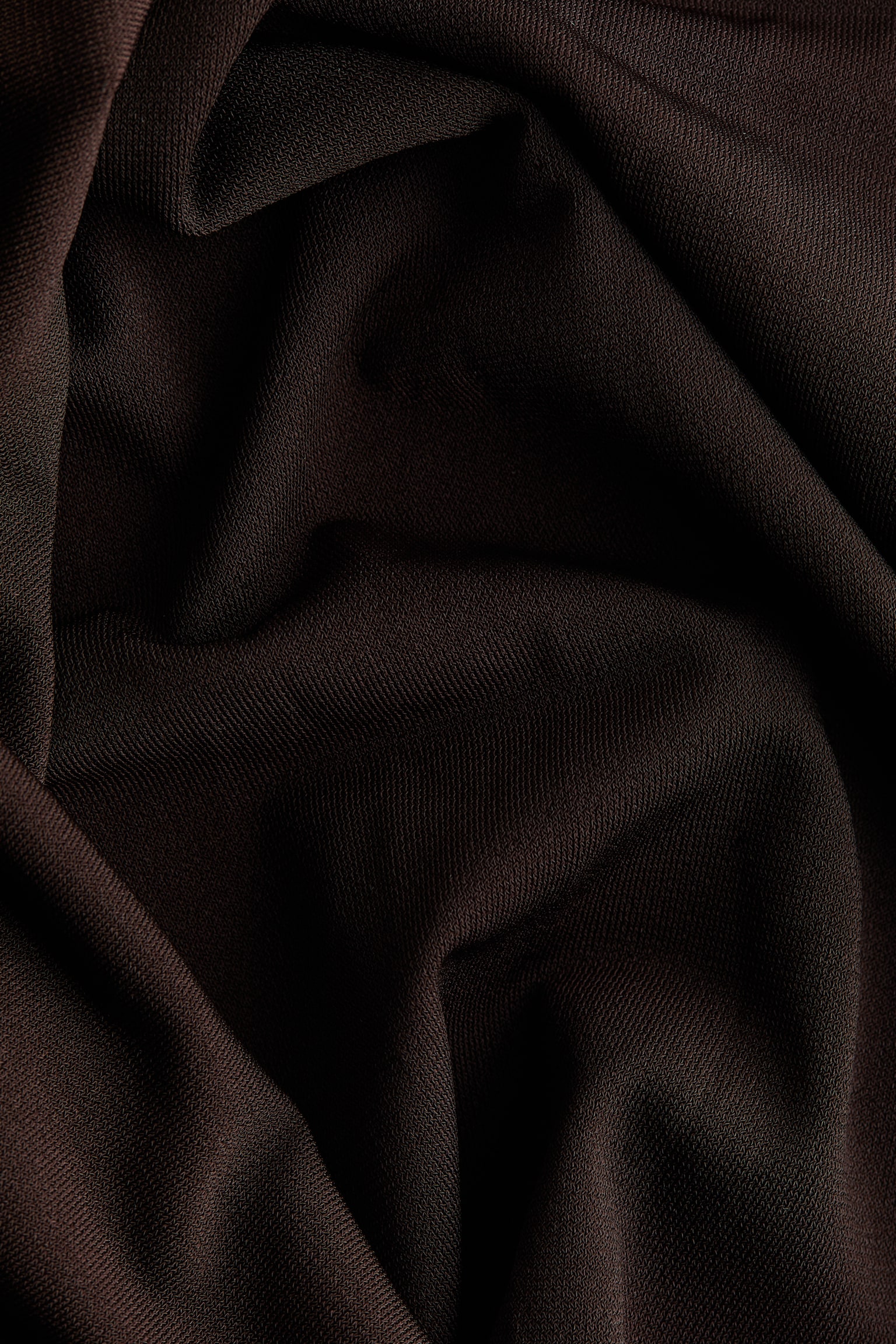 Cape-detail mini dress - Dark brown - 2