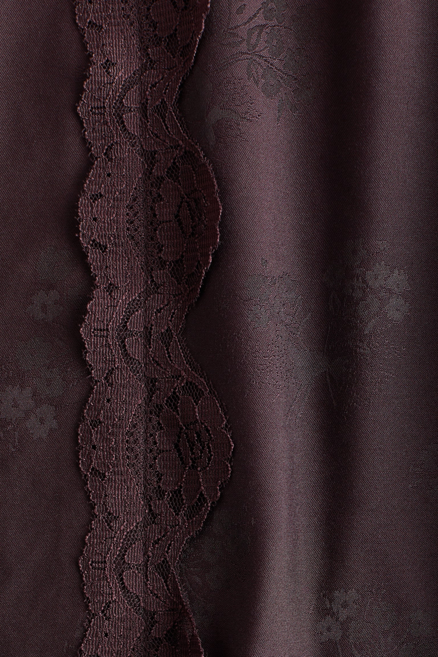 Женское платье H&M Lace-Trimmed Jacquard-Weave, цвет: Тёмный фиолетовый — фото 6