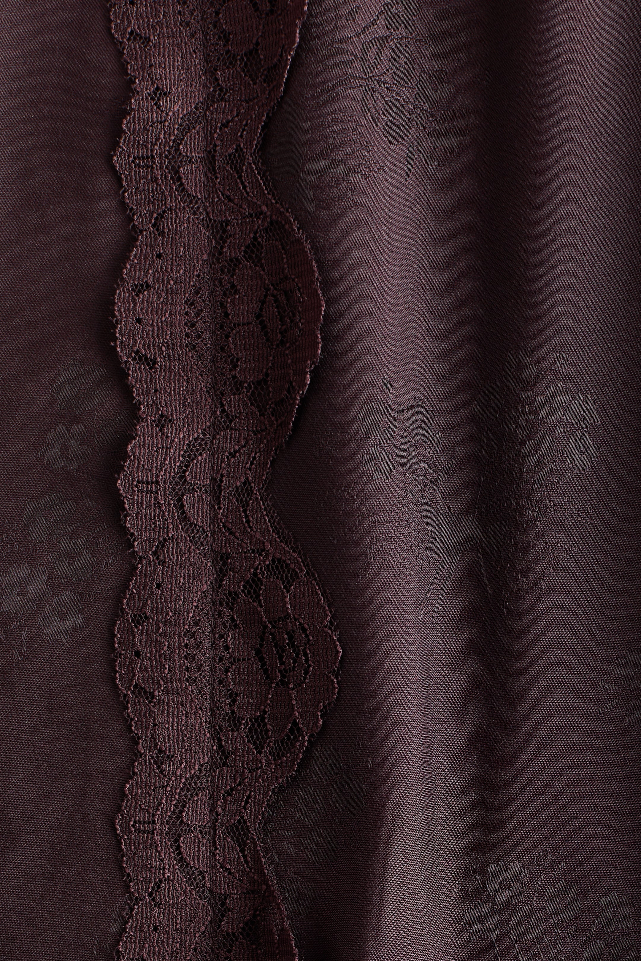 Lace-Trimmed Jacquard-Weave Dress