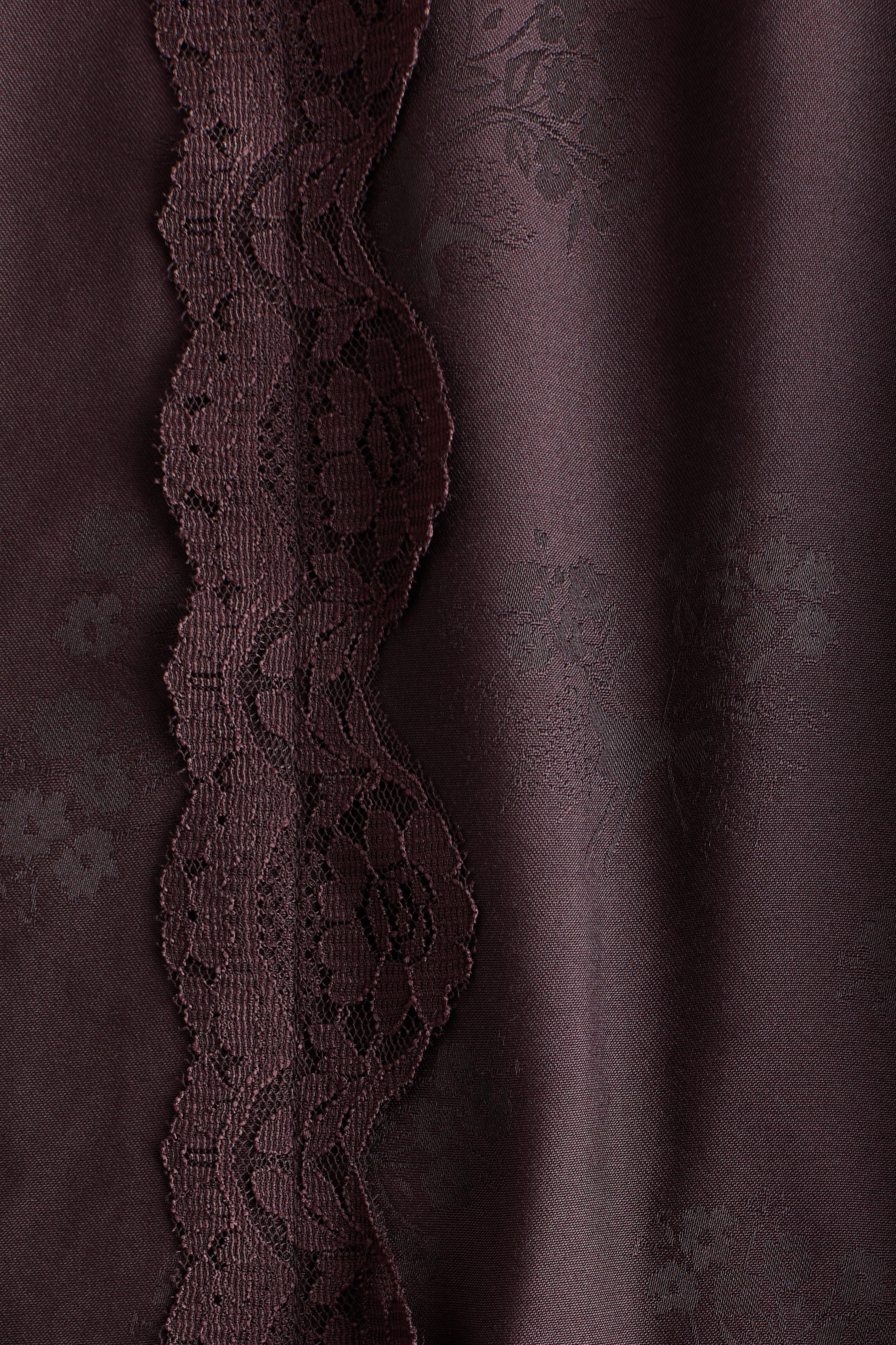 Lace-Trimmed Jacquard-Weave Dress