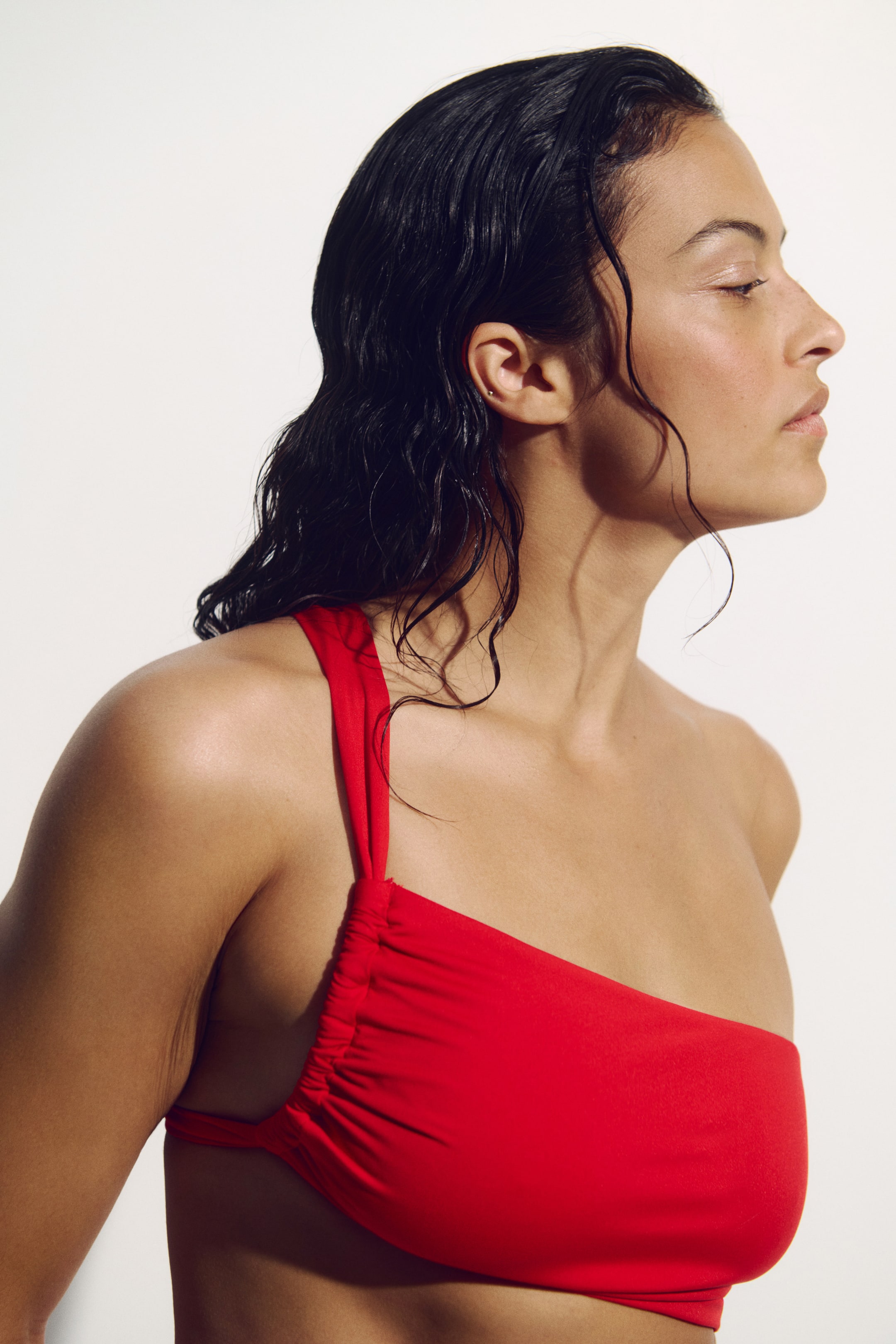 One-Shoulder Cutout Swimsuit