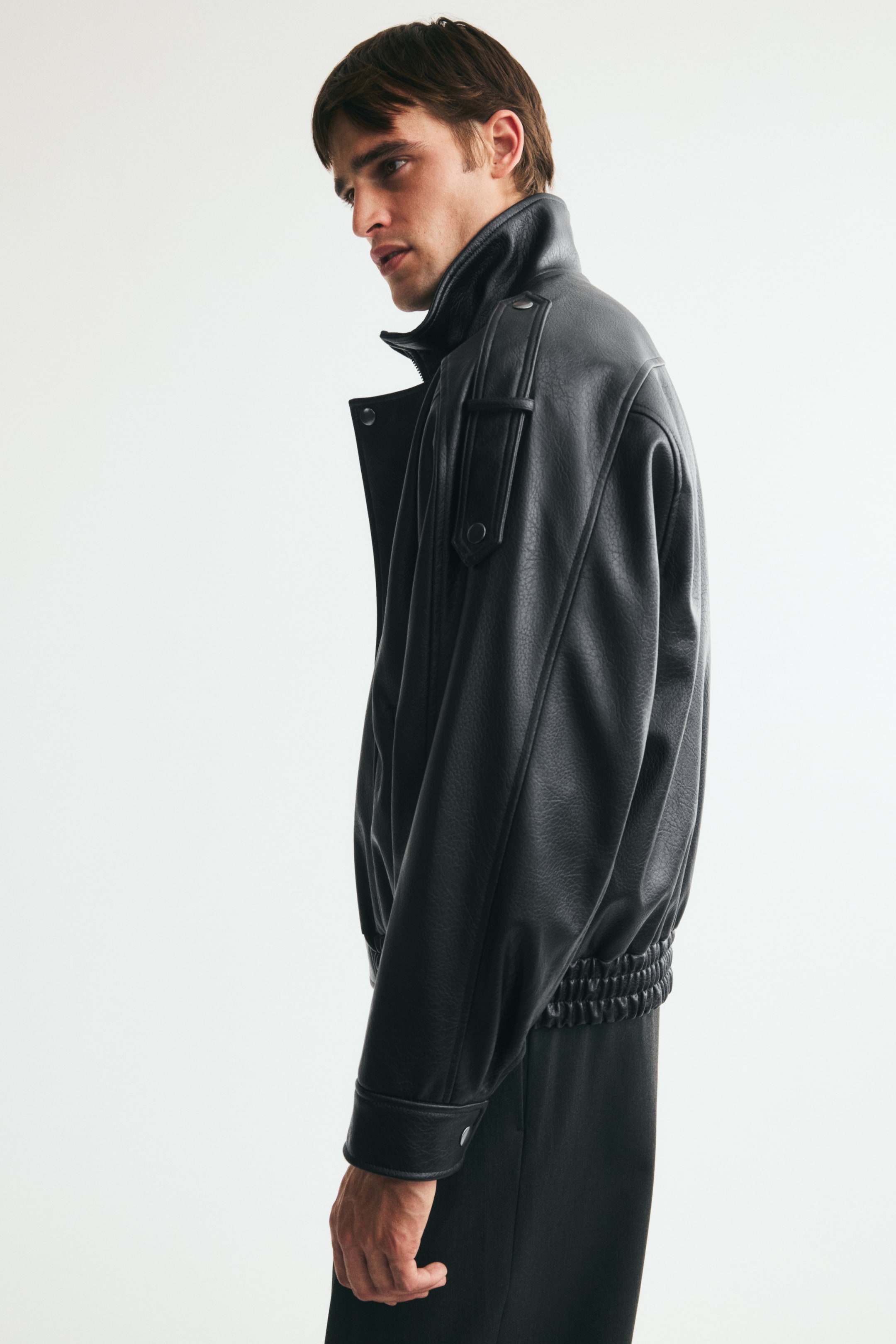 H&M Coated Biker Jacket — фото 7