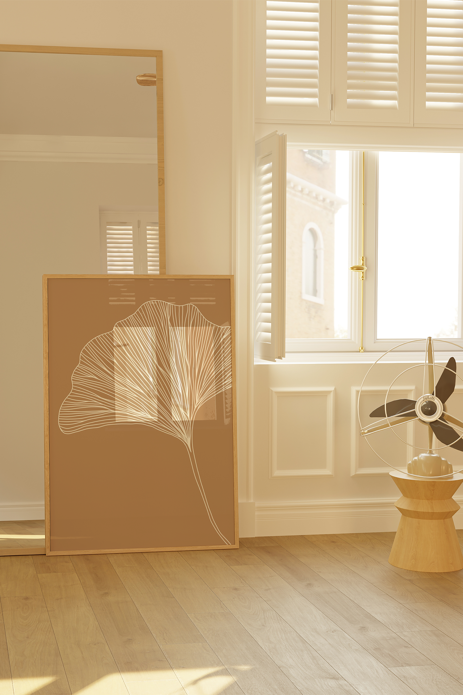 Veronika Boulova - Untitled 01 - Ruskea / Valkoinen