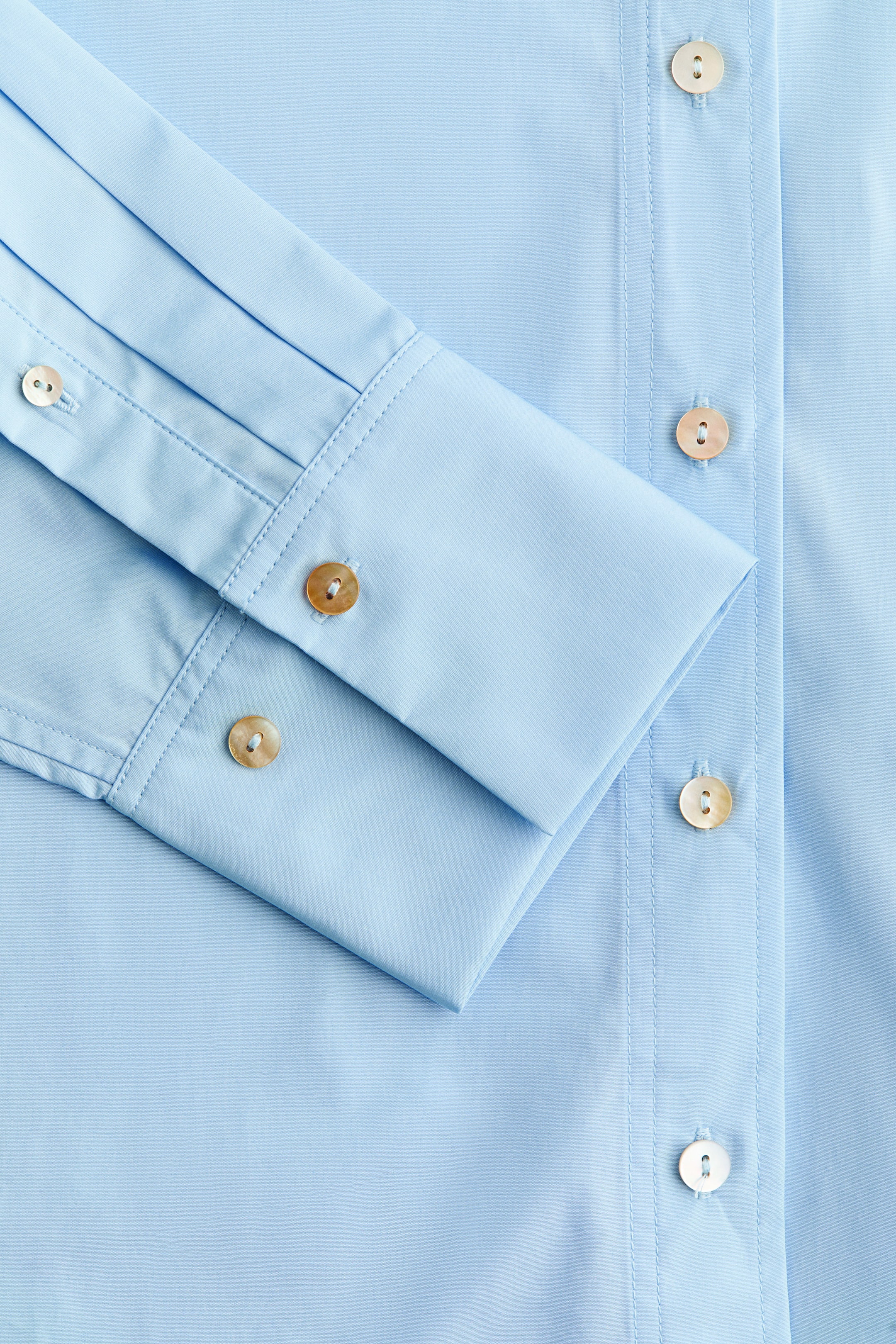 Bow-Collar Cotton Poplin Shirt