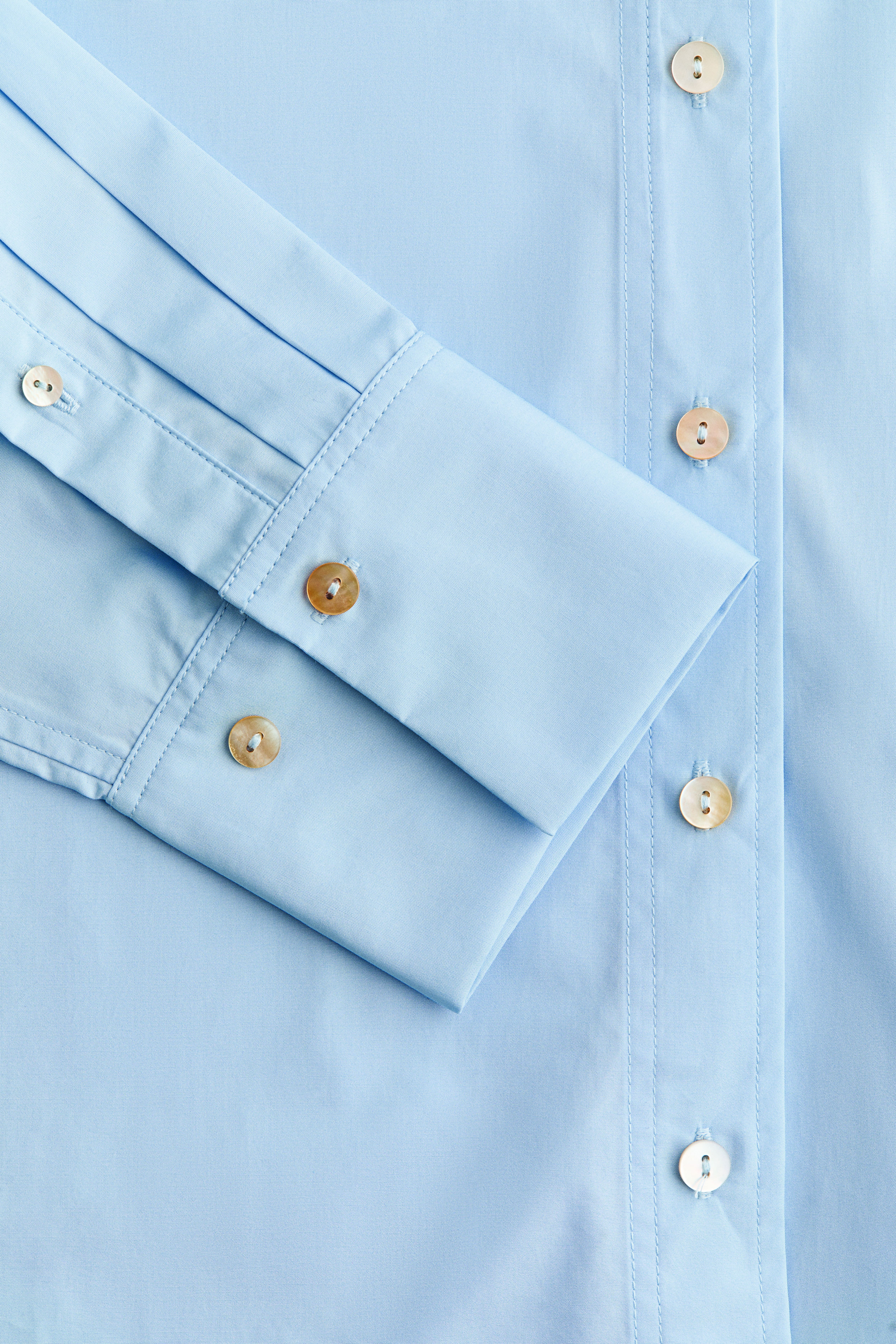 Bow-Collar Cotton Poplin Shirt