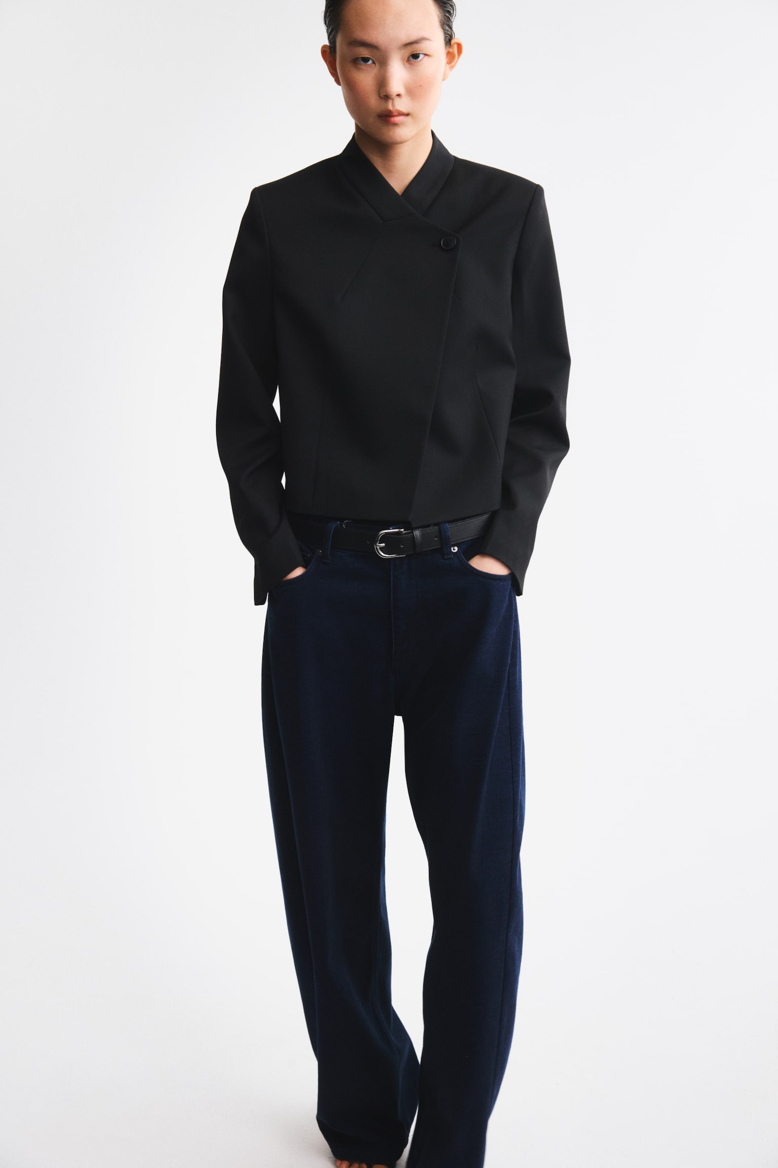 Женская куртка H&M Oversized Single-Breasted, цвет: Чёрный — фото 3