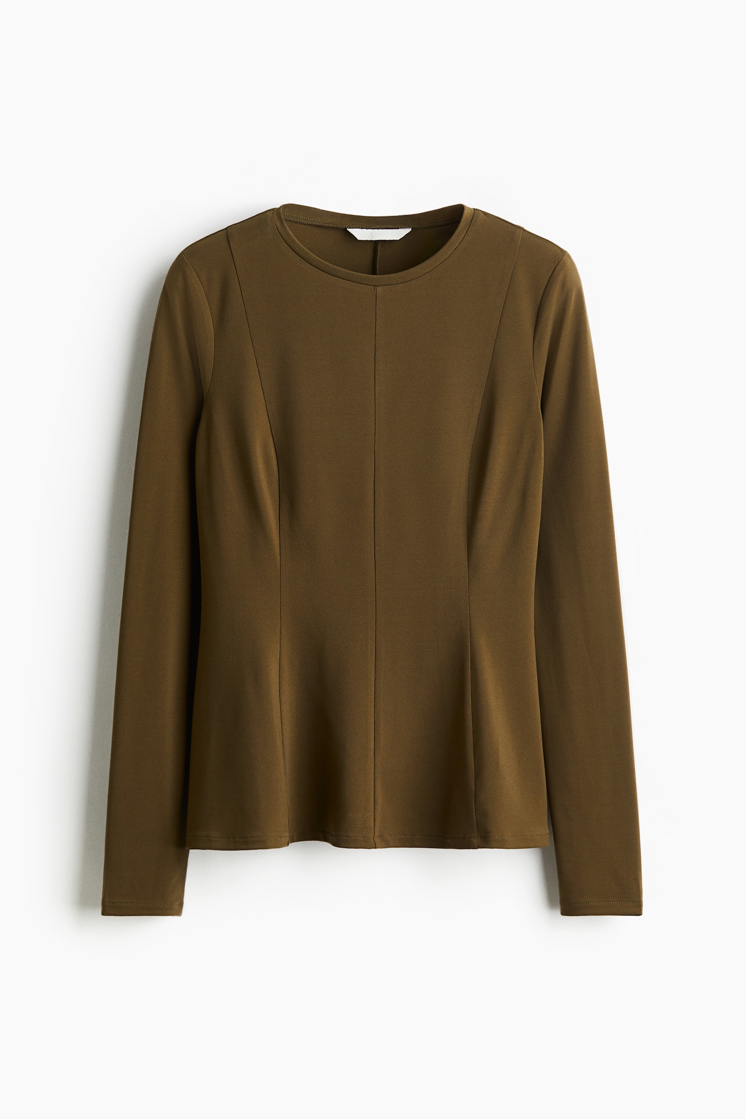 Женский топ H&M Peplum, цвет: Хаки зелёный
