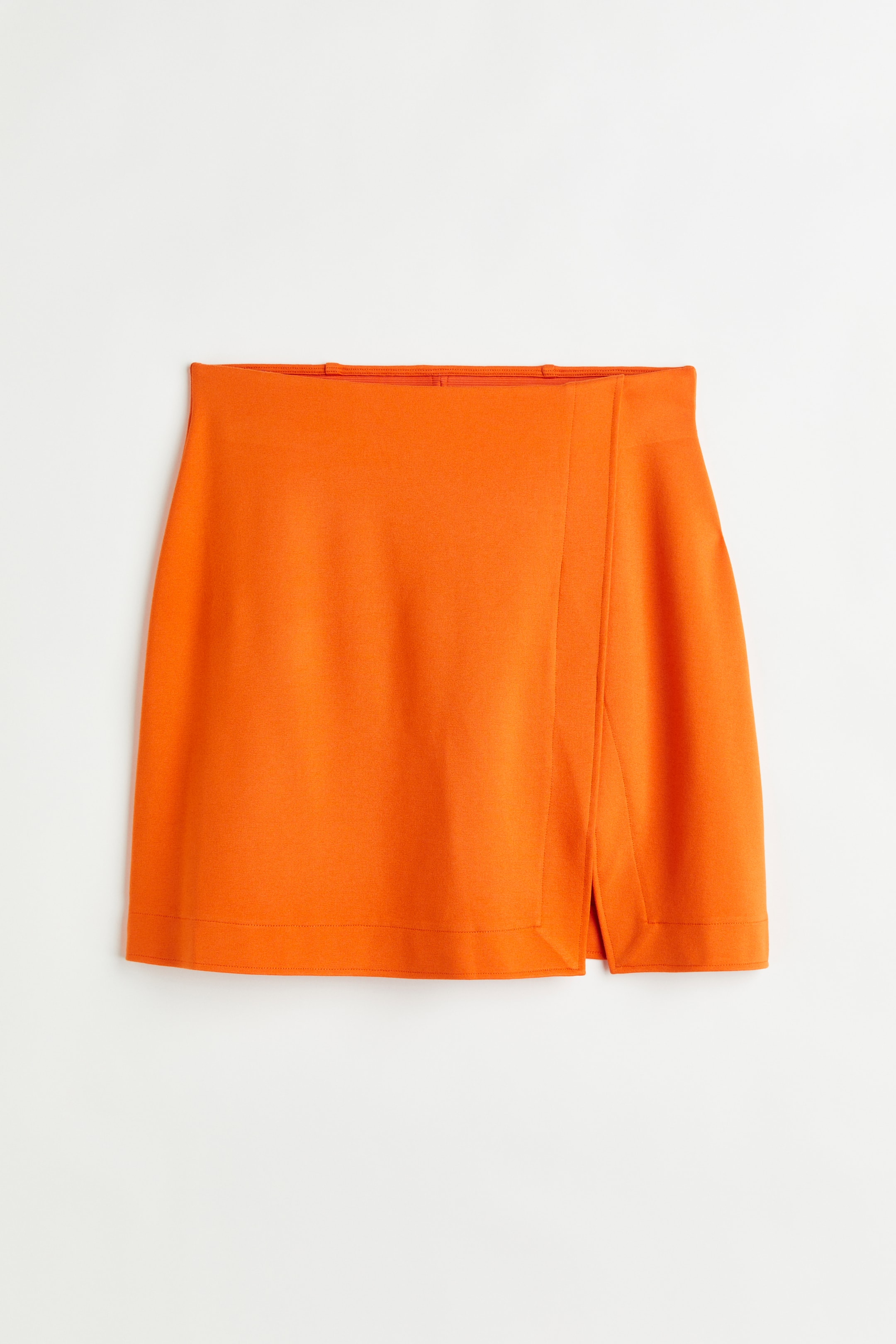 Xem ảnh lớn hơn: Chân váy ngắn đáp chéo - Màu cam - Ladies | H&M VN 1