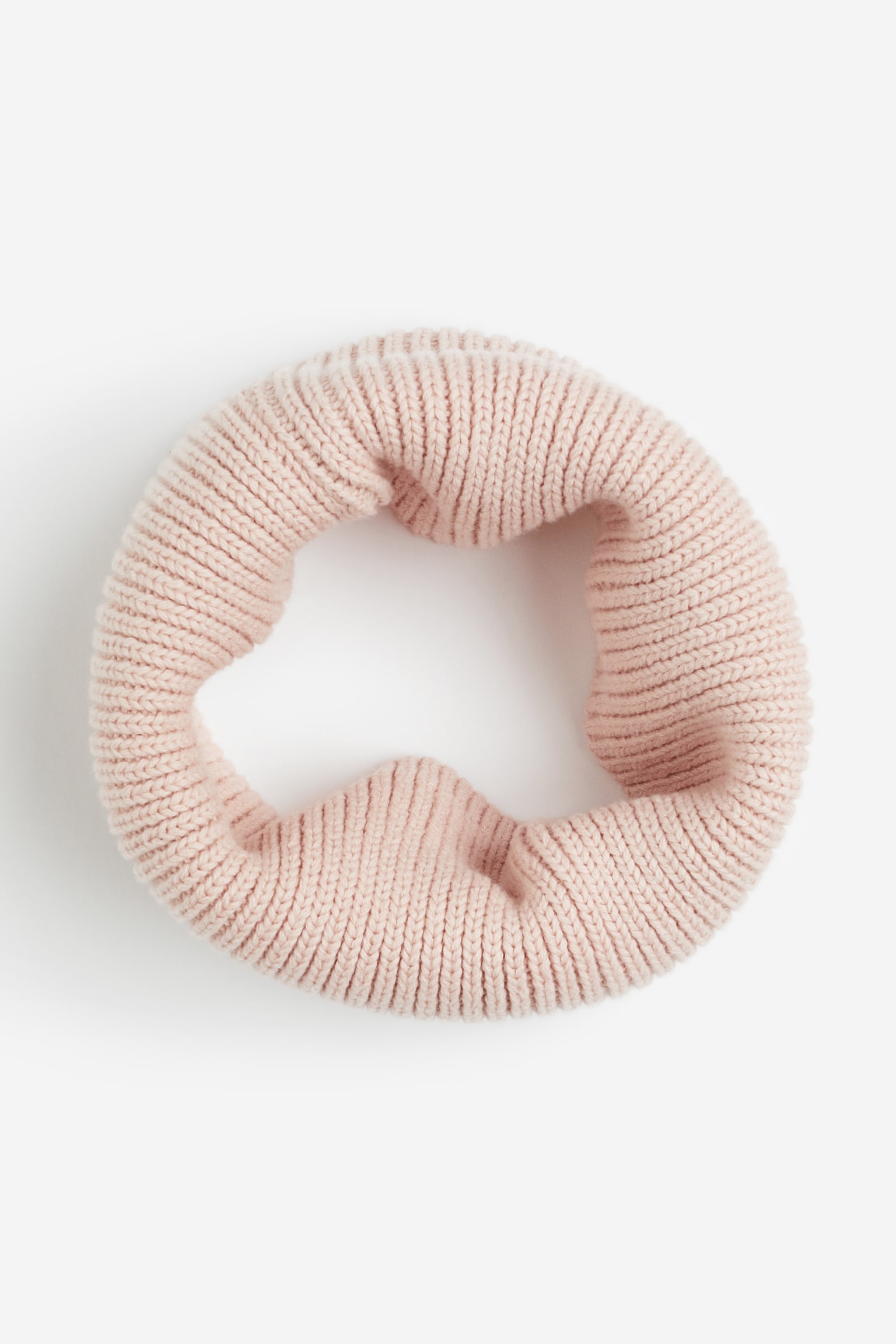 Rib Knit Tube Scarf - Light pink/Mole/Dark grey - 1