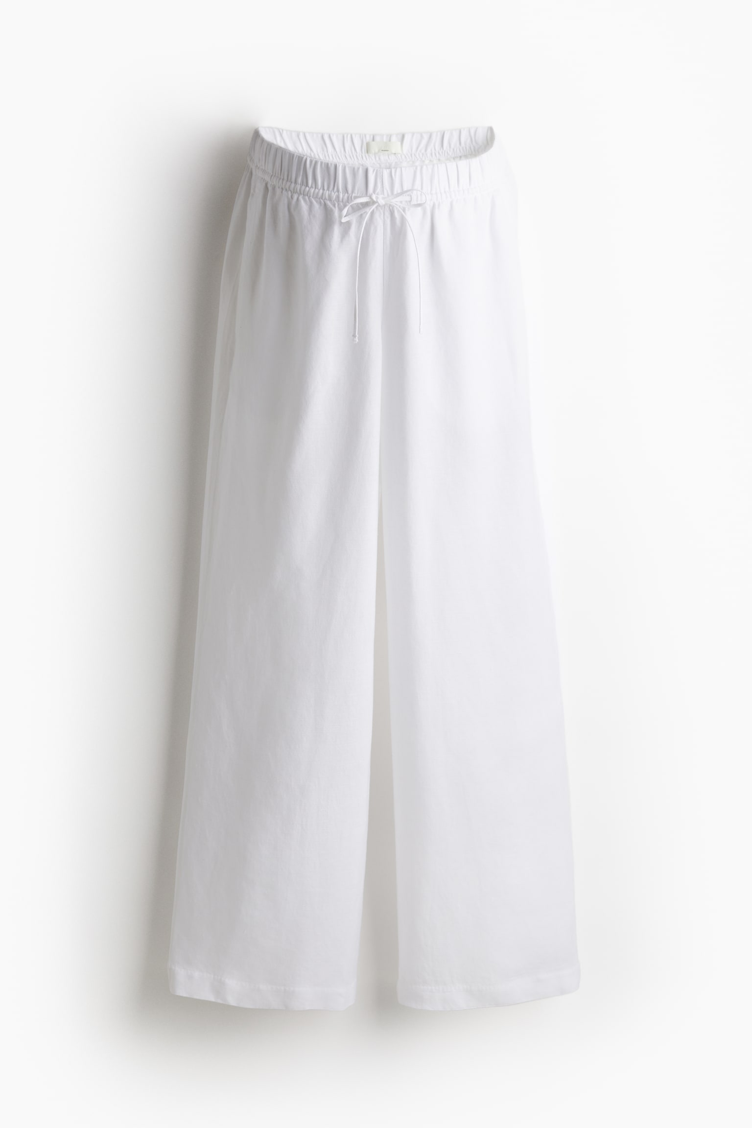 MAMA Before & After Linen Blend Pants - White/Black - 2