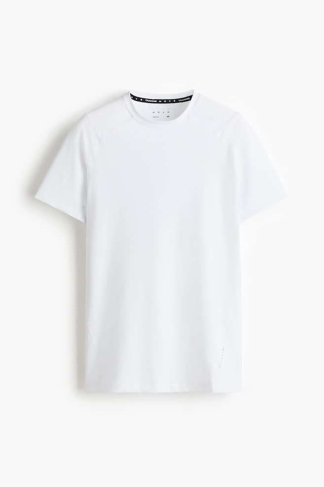 Compression Fit Sports Shirt with DryMove™ - White - 1