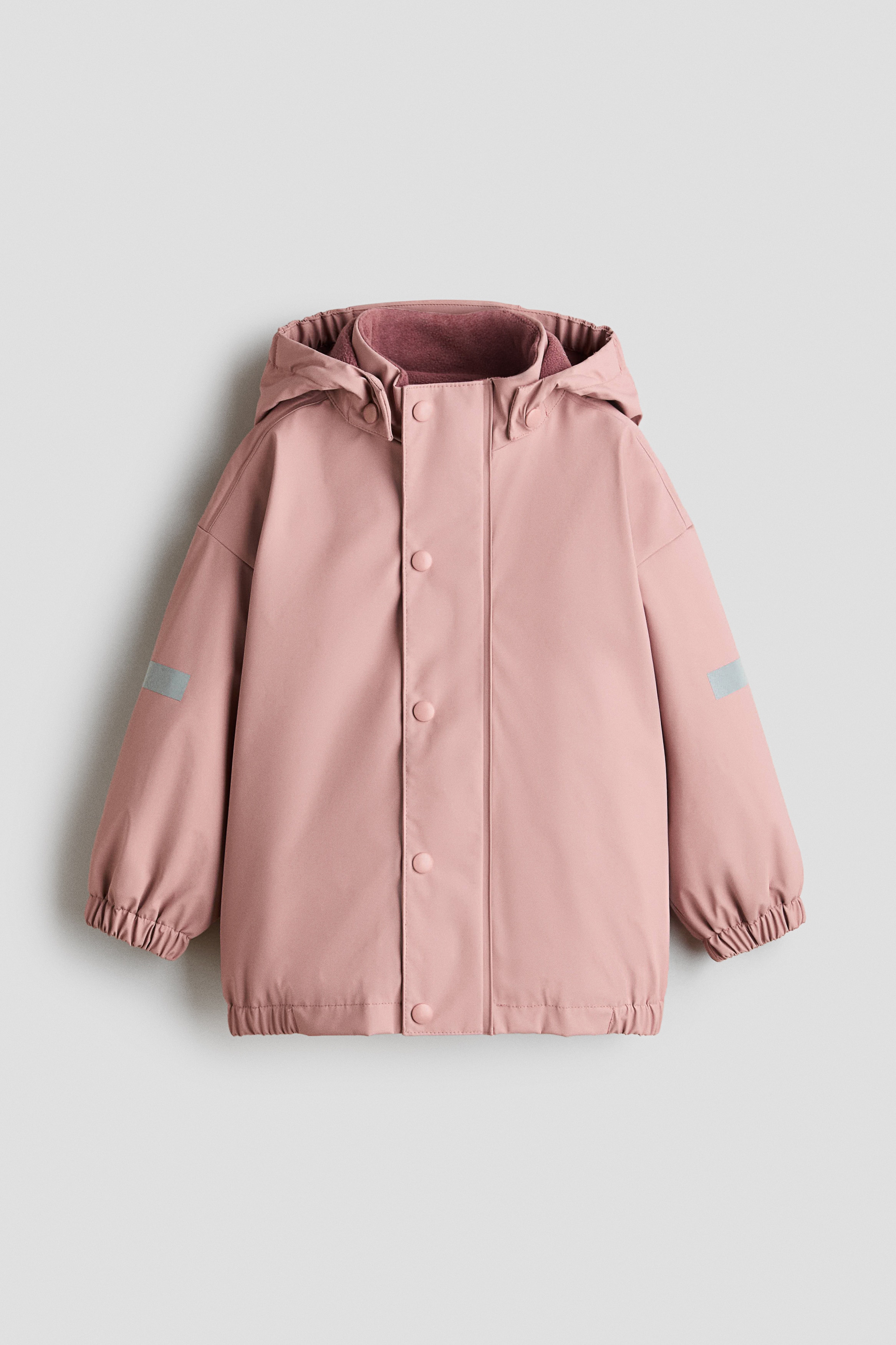 Regenjas met fleece voering - Dusty roze