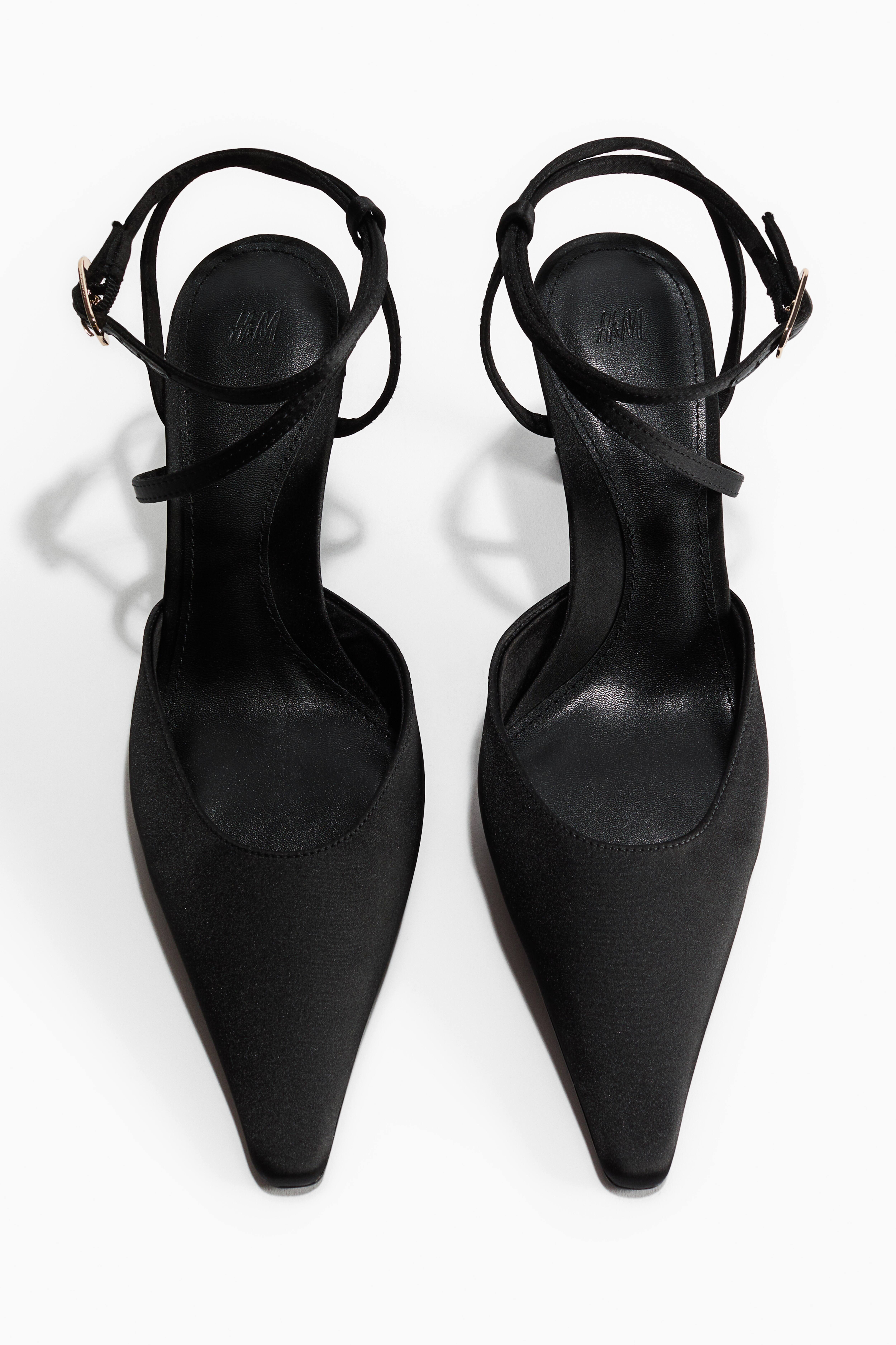 Pointed Satin Pumps