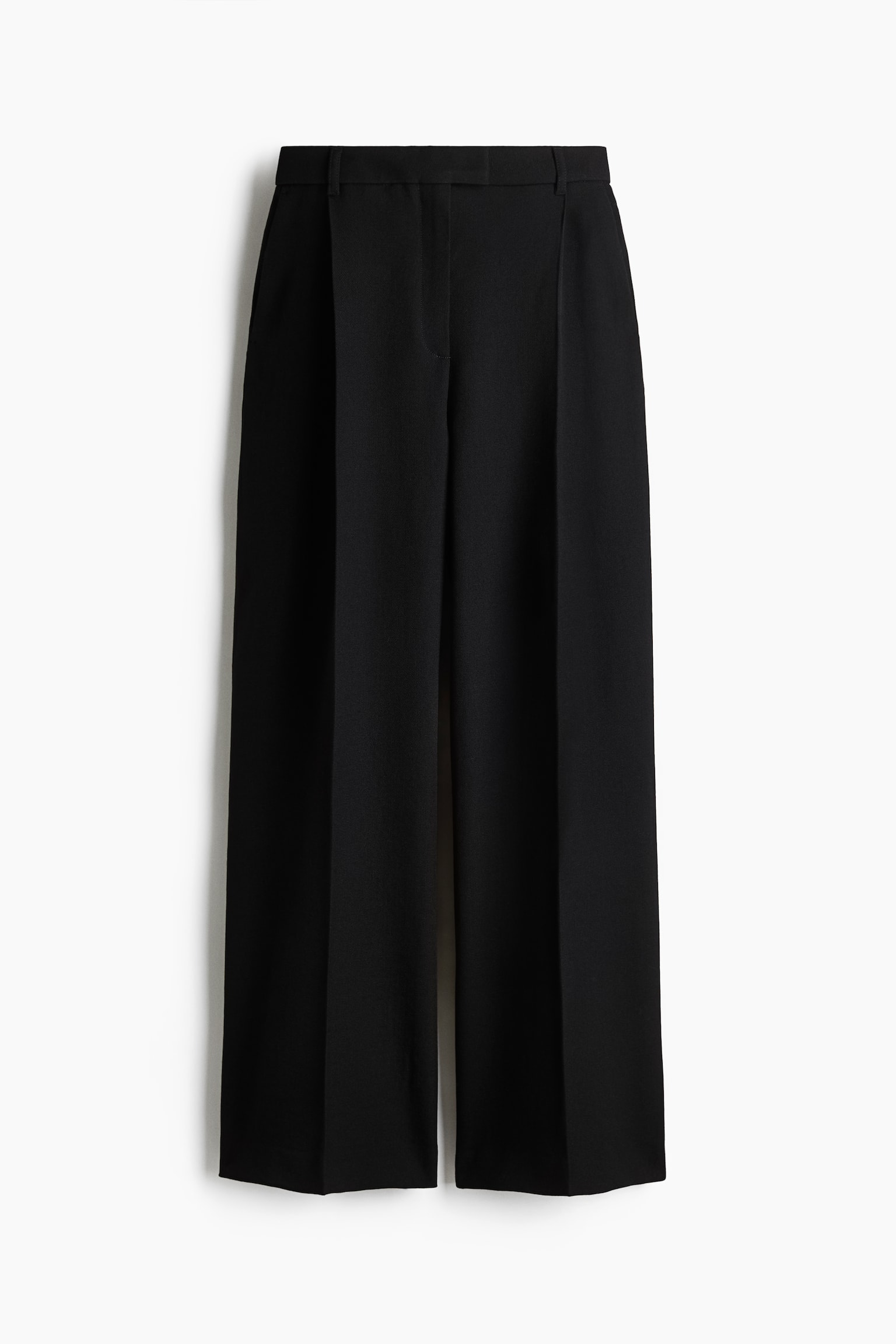 Tailored wool-blend trousers - Black/Dark grey - 2