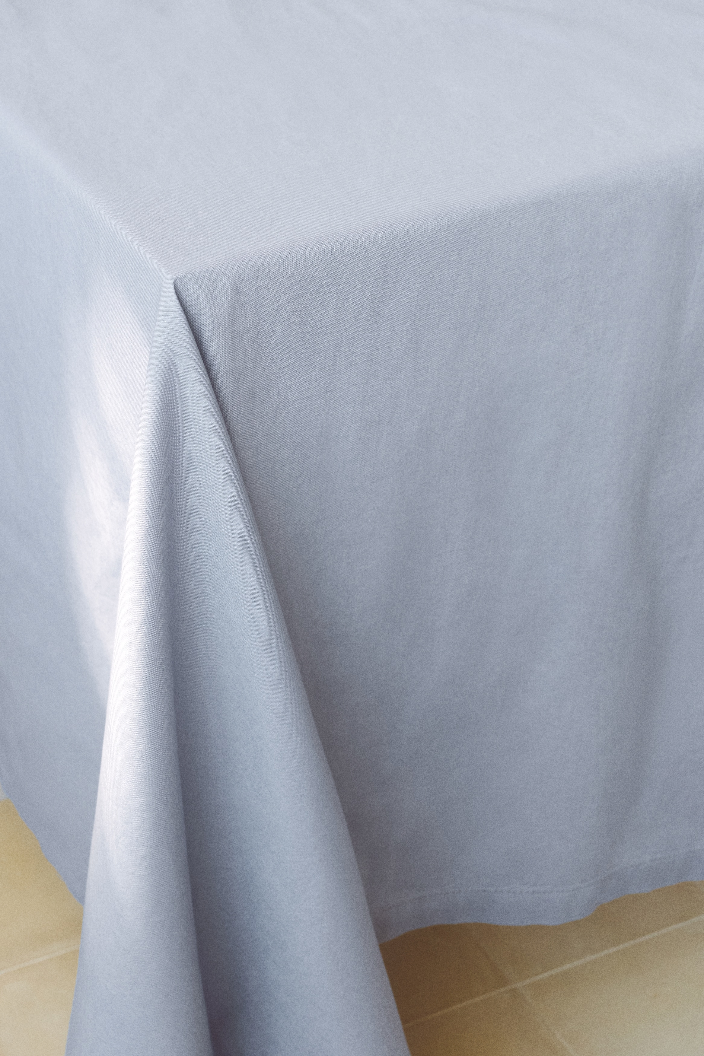 Cotton tablecloth - Dusty blue/Light dusty pink/Light beige/White