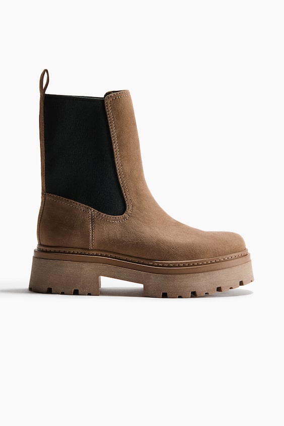 Женские ботинки H&M Chunky Chelsea, цвет: Тёмный бежевый