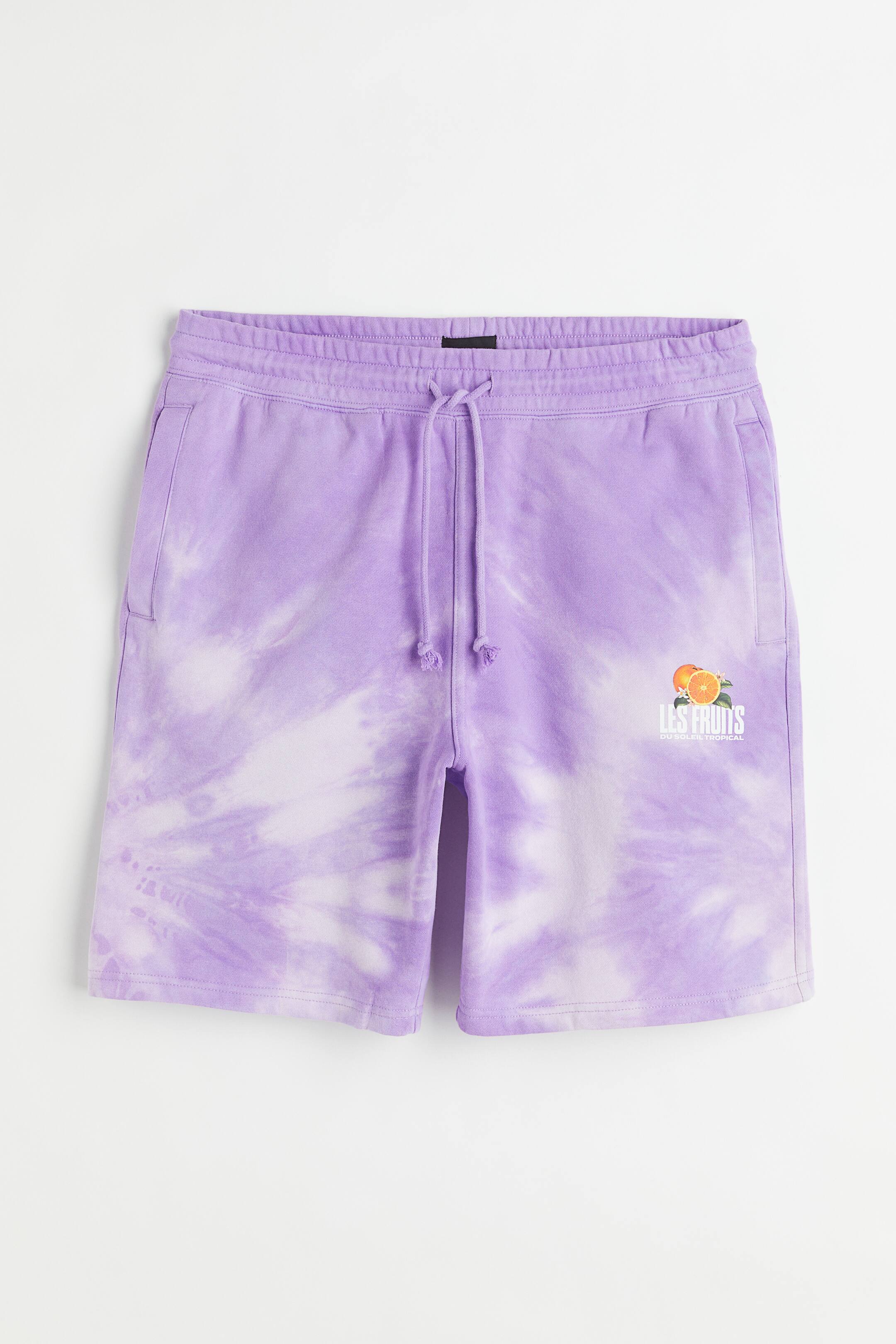 View larger image: Loose Fit Sweatshorts - Purple/Oranges - Men | H&M 1