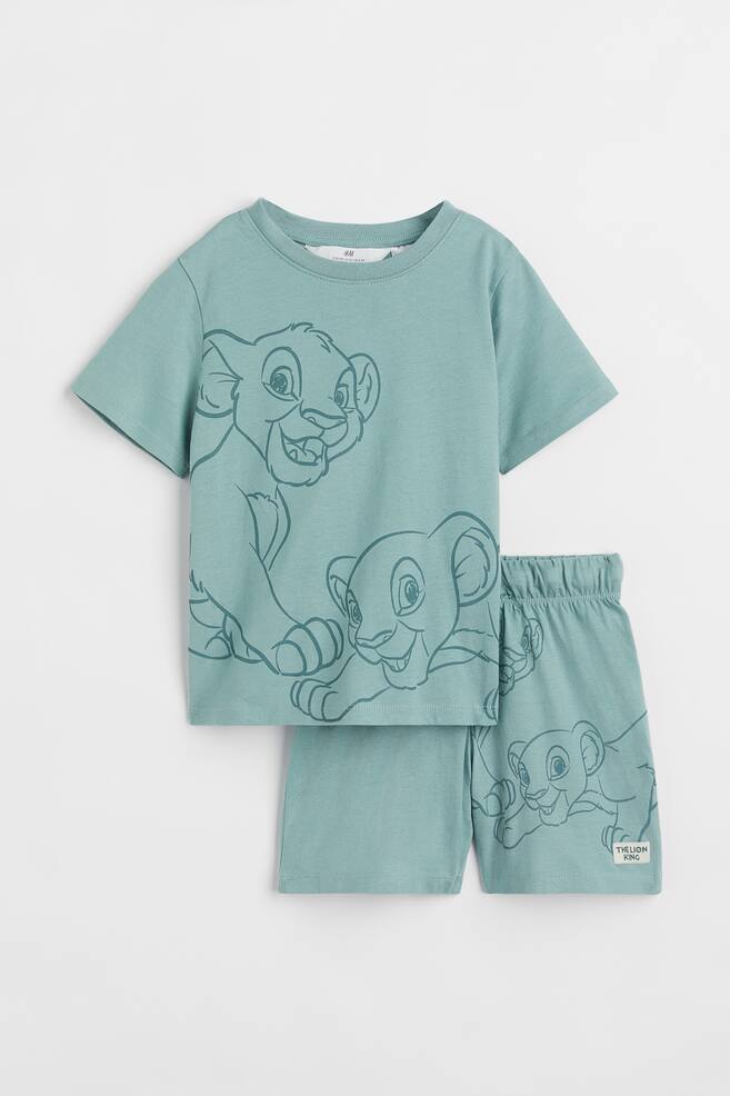 2-piece printed set - Turquoise/The Lion King
