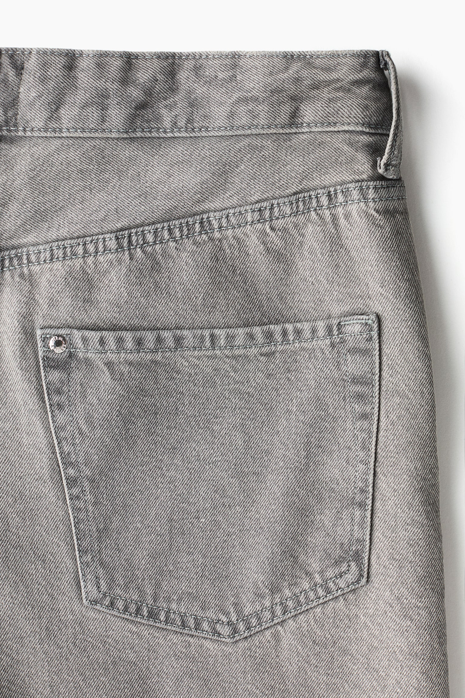 Relaxed Fit Denim shorts - Denim grey/Light denim blue/Denim blue - 5