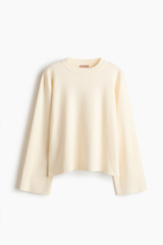 Pullover oversize - Crema/Grigio mélange/Beige chiaro mélange/Marrone scuro/Verde polvere scuro - 1