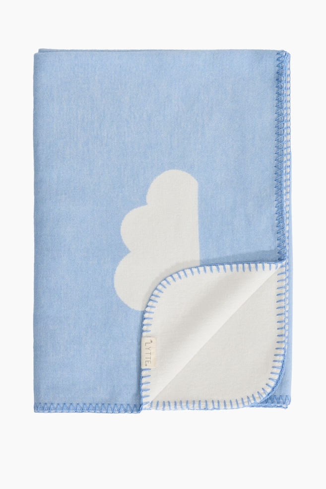 Manta De Algodão Lumi - Azul Claro - 1