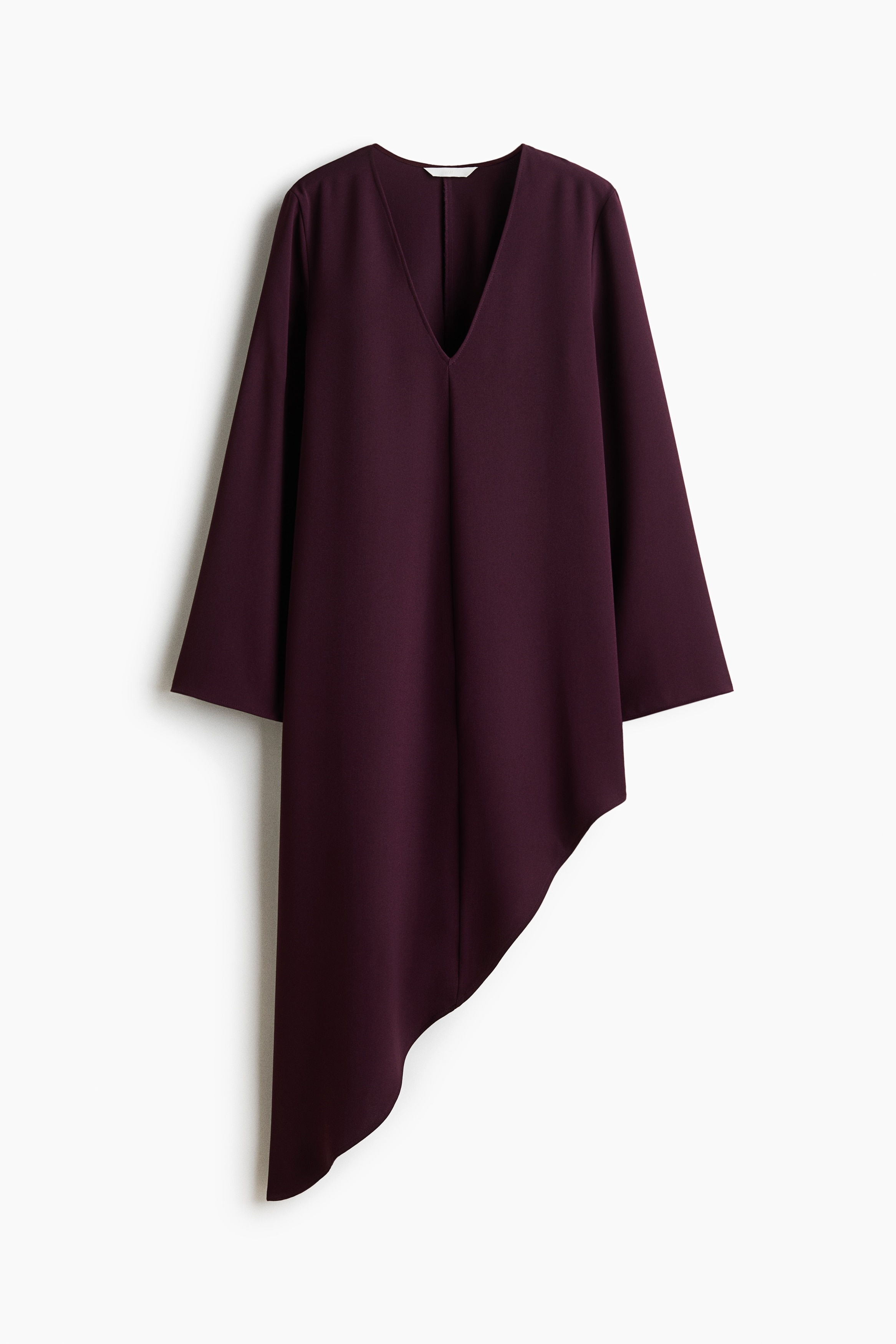 Asymmetrisk kjole - Blommelilla/Creme/Sort