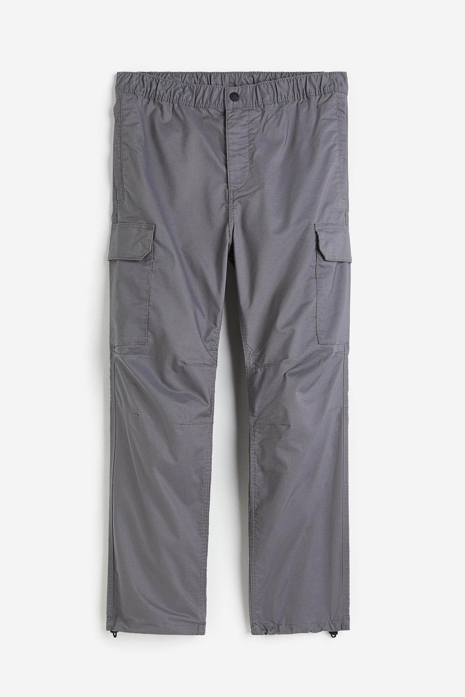 Regular Fit Ripstop Cargo Pants - Grey/Black - 1